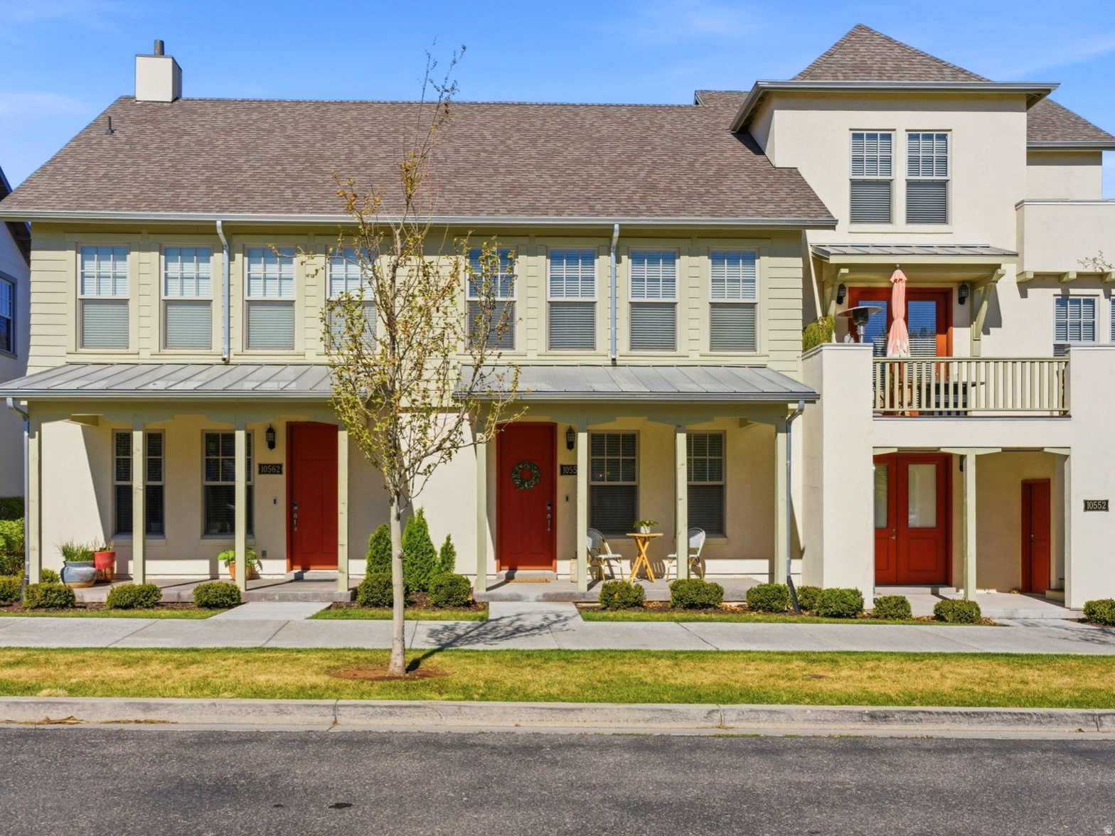 Nestled in one of Daybreak's most desirable lake-centered communities, this beautifully maintained mid-row town home offers an unmatched lifestyle surrounded by nature and everyday convenience. Literally steps from the lake, fireplace pavilions, scenic walking and biking trails, and nearby Harmon's, dining and lifestyle amenities - all while tucked within a peaceful, welcoming neighborhood designed for connection and outdoor living. The heart of this original model home is a chef-inspired kitchen featuring a double-wide quartz island with elegant pendant lighting, gas cook top, designer finishes, and ample space for gathering and entertaining. The bright and airy living spaces flow seamlessly together, creating the perfect atmosphere for both relaxing and hosting. Offering three spacious bedrooms and three beautifully appointed bathrooms, this home includes a stunning primary suite with vaulted ceilings, a luxurious ensuite bath with double sinks, and large walk-in closet. Enjoy the convenience of an attached two-car garage and unwind in the private darling backyard - an ideal space for morning coffee, gardening, or evening relaxation. Lovingly cared for and in pristine condition, this exceptional home is move-in ready as its original owner prepares to pass the keys to the next fortunate homeowner.