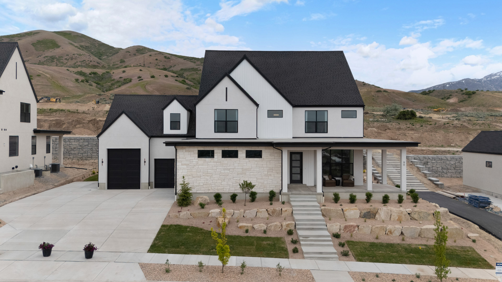 Beautiful "Maclean" floorplan in the Modern Farmhouse style, 4 beds, 3.5 baths, 3-car garage. Open family/kitchen layout, 10' ceiling on main, large kitchen with butlers panty, custom cabinetry, Jenn-Air gas appliances, gas range 48" range, specialized lighting, extended ceilings in family room & bedroom 1, 42" upper cabinets w/ crown molding, upgraded cabinet features: soft-close, quartz & quartzite countertop, laminate throughout the kitchen, dining and family, bedroom 1 suite, grand bath with free standing soaking tub, separate walk-in shower and 2nd vanity sink, and stackable washer/dryer hookups, 2 large other bedrooms with jack & jill bathroom & 1/2 guest bathroom. Large Covered0 Patio. Laminate floor throughout the kitchen, formal dining room, family room, & separate flex/office space. Powder room located next to the garage entry and mud room bench. Full laundry room Home includes unfinished basement with 9' foundation walls and an outside entrance, ready to build out future ADU, ** Special Interest Rates are Available ** with our Builder Forward Commitment (BFC) if you use DHI Mortgage in addition to receiving up to $15,000 toward closing costs. **** *Ask me about our 4.99% Fixed rate mortgage. Ask me about our generous home warranties, active radon Mitigation System, and Smart Home Package, which is included in this home. The actual home may differ in color, material, and/or options. Pictures are of a finished home of the same floor plan and the available home may contain different options, upgrades, and exterior color and/or elevation style. Square footage figures are provided as a courtesy estimate only and were obtained from building plans. No representation or warranties are made regarding school districts and assignments; please conduct your own investigation regarding current/future school boundaries.