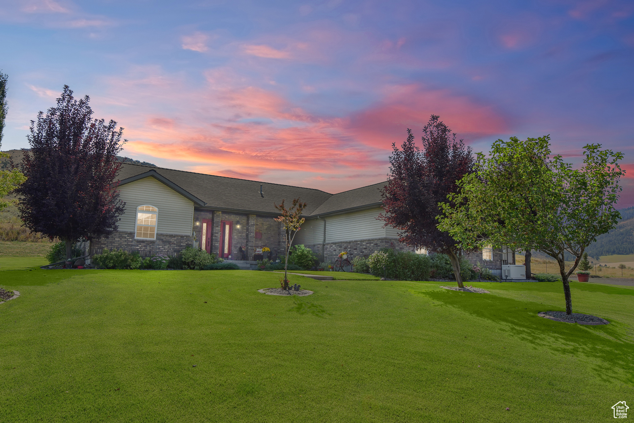 This beautiful custom home nestled in a picturesque country setting is waiting for you. Featuring over 3, 700 sq ft with 6 bedrooms, 3.5 bathrooms and situated on approximately 11 acres. Inside you'll find a spacious living room and fire place. Gorgeous kitchen with custom cabinets, granite countertops, stainless steel appliances, and a walk-in pantry. The large master bedroom suite features a walk-in closet and a master bathroom with marble shower, corner jetted tub, tile floors, and granite countertops. The custom alder wood trim, molding, and doors add to the beauty of this home. Two additional bedrooms and a bathroom round out the main floor. Venture downstairs into the open family room with fantastic natural light, built in cabinetry, and a fire place. Three bedrooms downstairs including a large bedroom with four custom built-in bunk beds. Outside features a 40'x50' heated shop, including a built in pit for vehicle repair and maintenance. Behind the shop is a large Conex container for additional storage. Beautiful mature lawn and landscaping with underground sprinkler system and patio.