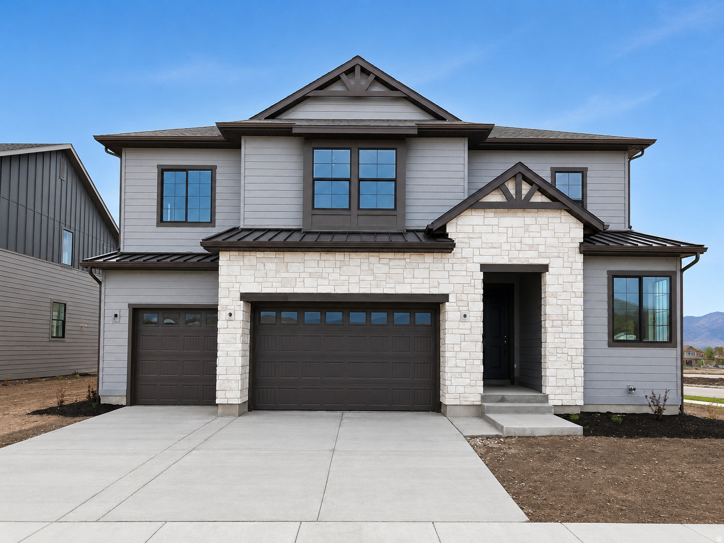 Enjoy breathtaking views of Mt. Timpanogos in the peaceful community of The Crossings at Lake Creek. Whether you're relaxing on the covered patio, gathering in the expansive great room, or retreating to the elegant primary suite, you'll be surrounded by the beauty of the natural landscape. The chef-inspired kitchen features an oversized island, perfect for hosting and entertaining, along with stylish cabinetry, quartz countertops, and modern finishes that blend function with elegance. Designer-selected details from an award-winning design team add warmth and sophistication throughout the home, and some options and finishes may still be personalized at the design center, allowing you to add your own touch. This thoughtfully designed home offers four spacious bedrooms, three and a half beautifully finished bathrooms, and a dedicated office ideal for working from home or quiet study. The unfinished basement provides additional space for future expansion, storage, or recreation-ready to be finished to suit your needs. Square footage figures are provided as a courtesy estimate only and were obtained from the builder. Buyer is advised to obtain an independent measurement.