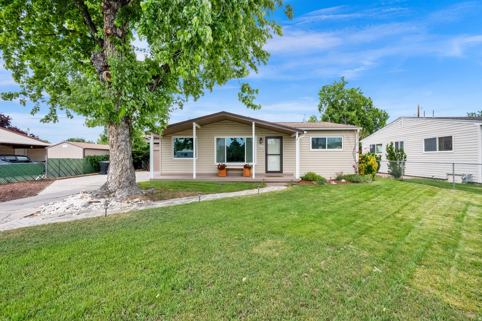 Welcome home to your new home in the heart of Murray! This charming 3-bed, 2-bath offers upgrades you'll love from top to bottom.  Seriously, the previous owners didn't skip a thing. You're getting a newer high-efficiency furnace, new high-efficiency A/C, and a tankless water heater - so say goodbye to hefty utility bills. New windows and plantation shutters keep things looking sharp inside, while new siding with extra insulation and gutters with leaf guards mean less maintenance for you. A water softener and reverse osmosis purifier deliver clean, quality water straight from the tap. Plus, newer appliances are all included with the sale.  Step outside and you'll find a fantastic backyard with a patio, pergola, mature trees, and a secluded feel that's perfect for hanging out or unwinding after a long day. Multiple storage sheds give you plenty of room for tools, gear, and all that stuff you don't want cluttering your new home.   The location is tough to beat. You're within walking distance of Longview Elementary, Fashion Place Mall, and the beloved Wheeler Historic Farm. Freeway access is a breeze, Murray Parkway Golf Course and Topgolf are just minutes away, and you can hit the ski resorts in under 20 minutes. Salt Lake City International Airport is only about 15 minutes out.  At this price point, homes with this many upgrades don't last long. Schedule your showing today!