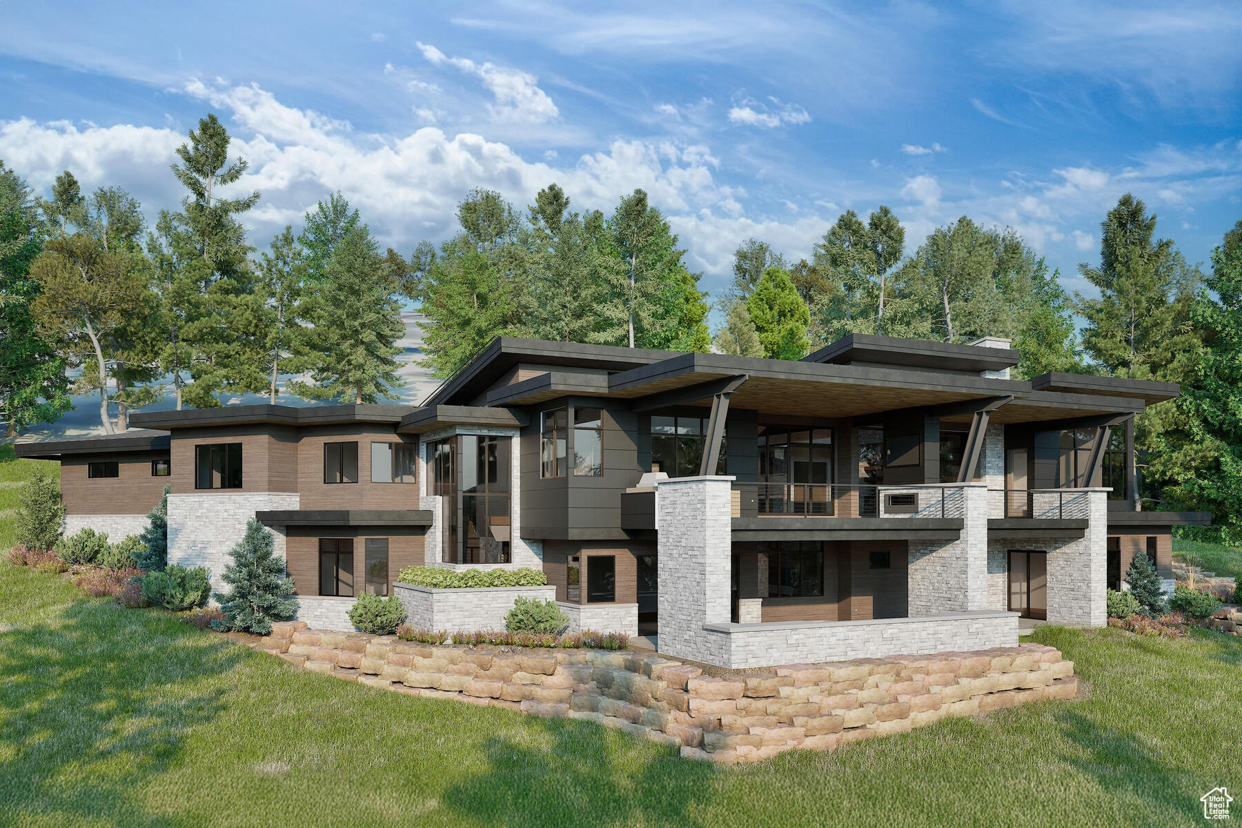 Discover the pinnacle of luxury living at 2121 Flat Top Mountain Drive in Red Ledges. This stunning new construction home boasts over 8,000 sq. ft. of thoughtfully designed space, featuring 5 bedrooms and 5.5 bathrooms, all while offering breathtaking views of the iconic Mt. Timpanogos. Step inside to find an open-concept layout that seamlessly blends elegance with warmth. The gourmet kitchen is a chef's delight, equipped with high-end appliances, custom cabinetry, and an oversized island that invites gatherings. Imagine stepping out on to the expansive back deck with your morning coffee to soak in the breathtaking views of the surrounding mountain vistas. Also on the main level you will find the luxurious primary suite, complete with a spa-like ensuite bathroom. The thoughtfully designed lower-level is a true highlight, featuring a spacious family room equipped with a wet bar-ideal for hosting game nights or relaxing evenings. You will also find 4 additional bedroom suites including a bunk room perfect for kids or guests. Stay active in your dedicated exercise room, and indulge your passion for wine in the beautifully designed wine storage. Don't miss the chance to own this remarkable property and discover the ultimate in luxury mountain living!  A coveted Red Ledges Golf Membership is available with deposit.  Home completion is scheduled for June 2026.