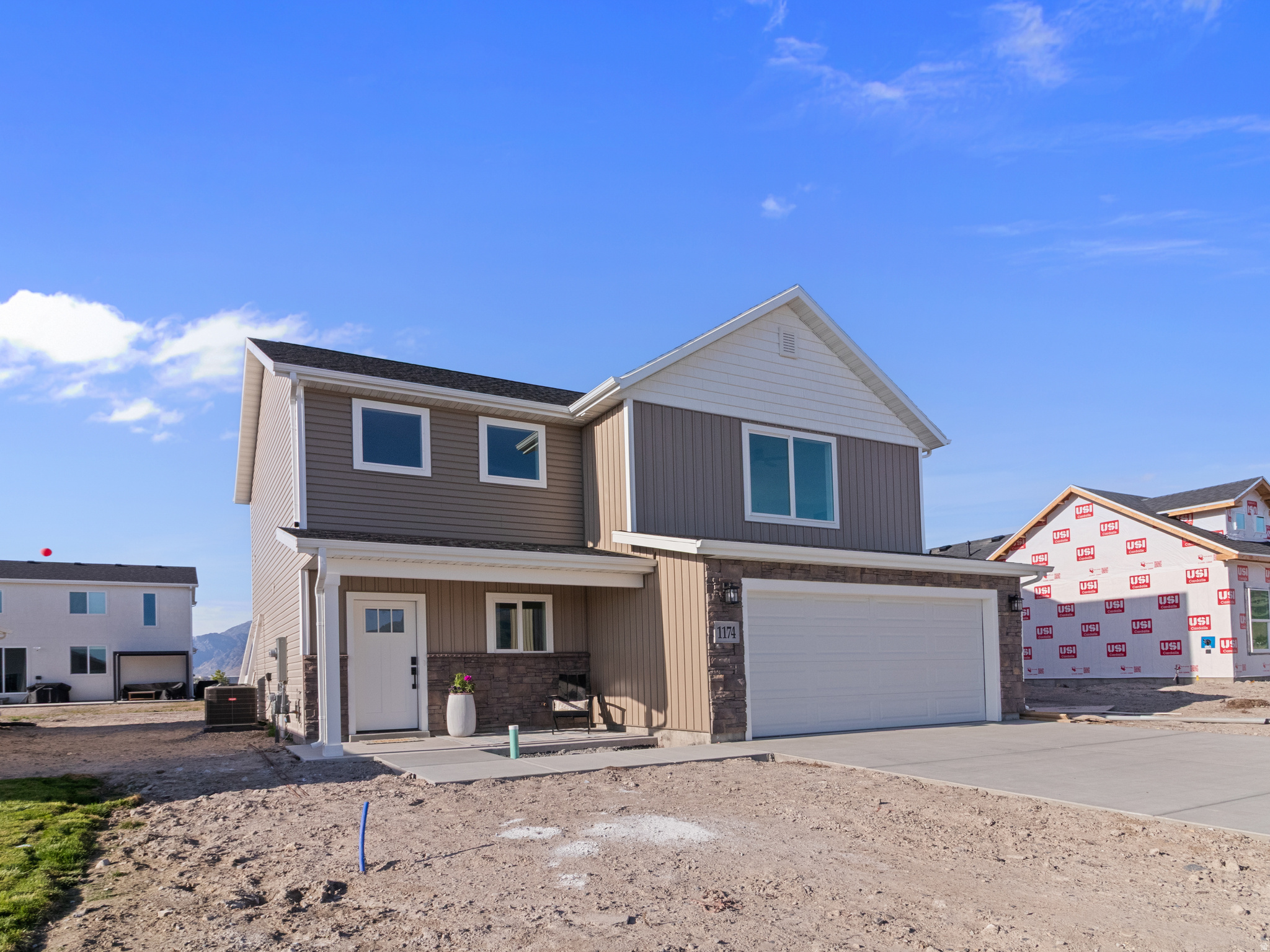 Brand-new, move-in-ready two-story home in a growing Brigham City neighborhood with easy access to major routes while still offering a quieter, low-traffic setting.  The main level features an open-concept kitchen, dining, and living space designed for comfortable everyday living and entertaining. Upstairs includes a loft area, convenient laundry, three bedrooms, and two full bathrooms, including a private primary suite.  This home offers the simplicity and peace of mind of new construction with functional living space, clean finishes, and modern layout design.  Seller offering $10,000 toward closing costs when using preferred lender. Estimated payment around $3,050/month for qualified buyers using USDA financing and current estimated rates.