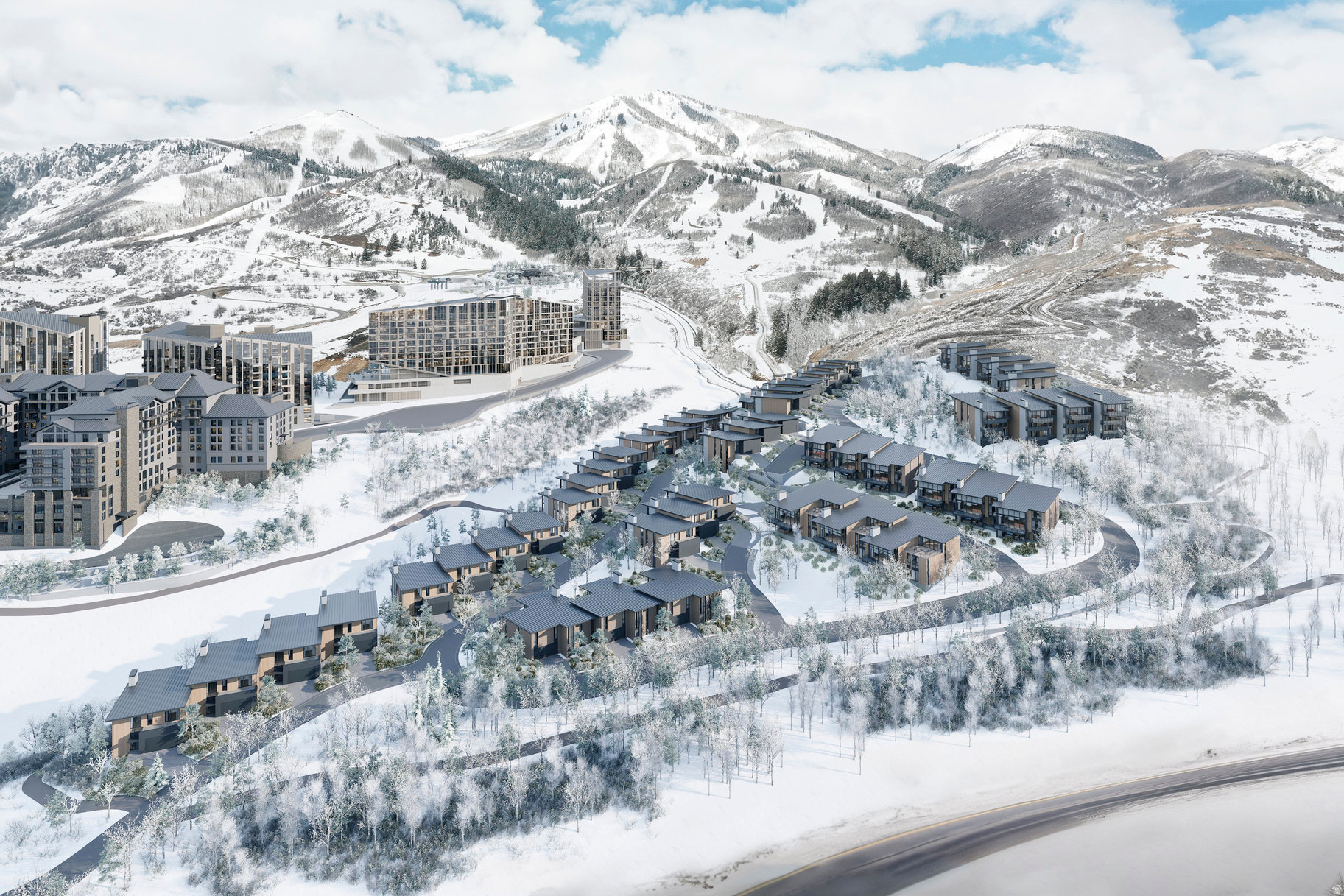 Marcella Landing at Deer Valley is the most highly-anticipated, gated townhome community in Utah with construction beginning Fall 2024. This exclusive neighborhood of 50 luxury residences, designed by renowned architect Olson Kundig, lines a prominent ridge overlooking the new Deer Valley East Village.This residence is nearly 5,000 square feet and includes a great room with breathtaking views, two family rooms, a dedicated fitness and spa area complete with dry sauna and cold plunge, and a two-car garage and heated driveway that can accommodate two additional vehicles. The community provides direct ski access to the mountain and each residence is inclusive of a Marcella Ski Membership. Marcella Landing is also the only Marcella offering that allows nightly rentals.  Visit the website for full details.