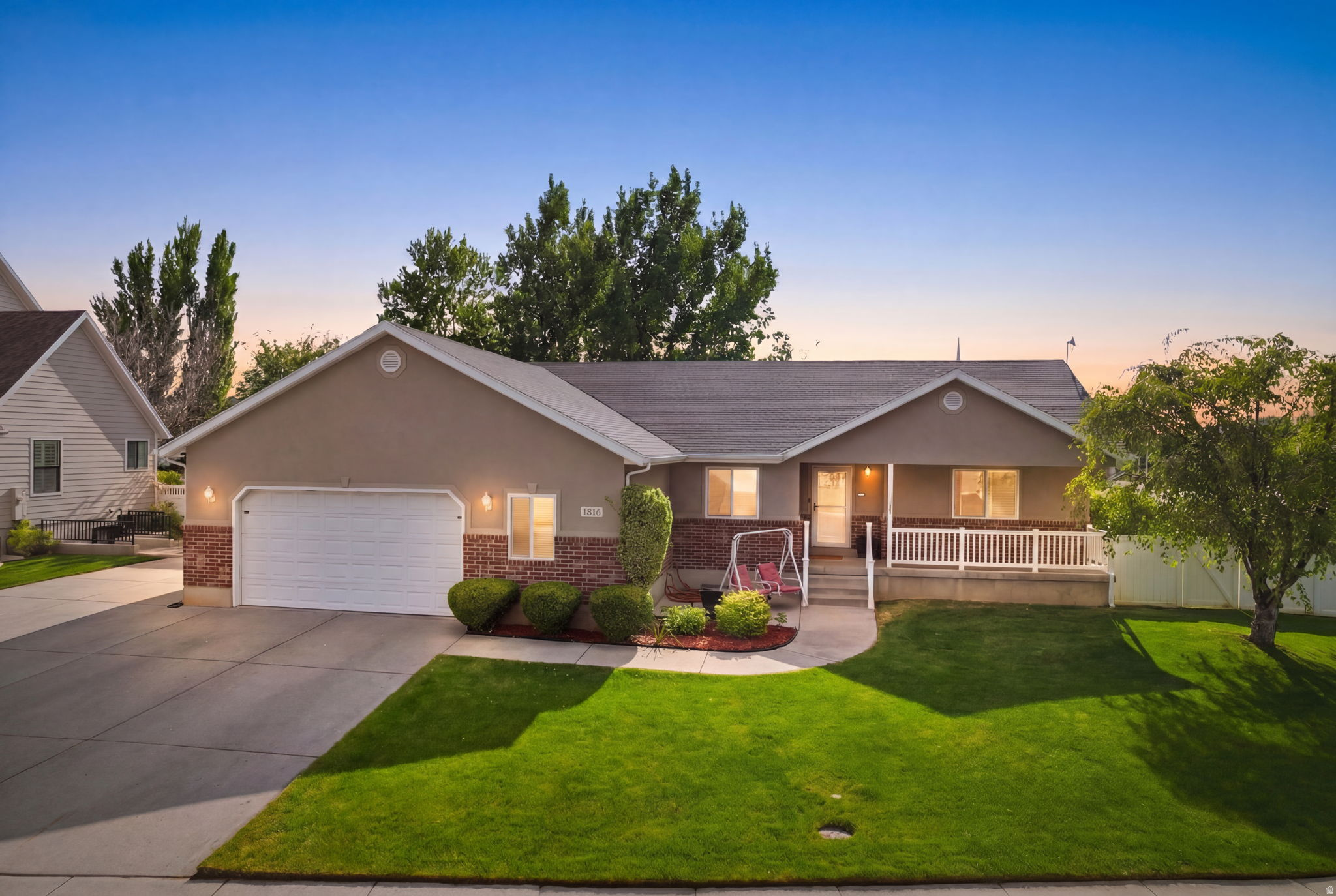 12K PRICE ADJUSTMENT from Motivated Seller.  Spacious and thoughtfully designed custom-built home on a rare 0.38-acre lot in desirable Hunter's Valley. Functional floor plan includes 4 bedrooms on the main level and 3 additional bedrooms in the fully finished basement, ideal for multigenerational living, guests, or flexible workspace needs. Bright open-concept kitchen and living area features vaulted ceilings, updated windows, abundant natural light, and a cozy fireplace. The basement offers a dedicated theater area with raised seating, space for a gym or recreation room, and plumbing for a future kitchenette. Private backyard backs to open space with no rear neighbors and includes raised garden beds, greenhouse, mature fruit trees, perennial herbs, pergola-covered patio, storage sheds, and room for a pool or hot tub. Enjoy beautiful mountain views, stunning sunsets, and front-row views of the community fireworks. Additional features include large RV parking, extended driveway, 2-car garage, JellyFish outdoor LED lights and no HOA. Recent updates include windows, flooring, carpet, appliances, HVAC, and refreshed kitchen cabinetry. Conveniently located near schools, Bartholomew Reservoir, Hobble Creek Golf Course, hiking trails, and outdoor recreation. Preferred lender offering 1-year 1% rate buy-down for qualified buyers. Square footage figures are provided as a courtesy estimate only. Buyer is advised to obtain an independent measurement.