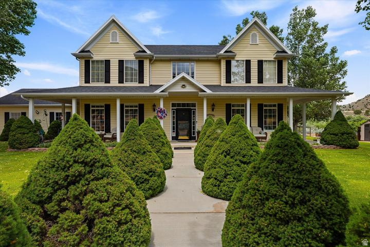 Experience Restoration Ranch, a 20acre estate just 5 minutes from Enterprise with private gated access to adjoining BLM land. This custom-built 3,500 sq. ft. Troy Truman home offers 5 bed, 3.5 baths, a gourmet kitchen w/ granite countertops, oversized island, walk-in pantry, new convection oven, wood-burning stove, family room w/ view deck, cedar sauna, fiber-optic internet, private well, backup generator connection for self sustaining water and electricity, Equestrian and hobby amenities include a 30'x60' barn, 30'x50' outbuilding with office, workshop, full bath, RV dump, and casita potential. Enjoy private trails, Oak Grove, shooting range, horse obstacle course, fenced pasture, irrigated garden, chicken coop, mature trees, and endless year-round recreation w/ or w/out horses.