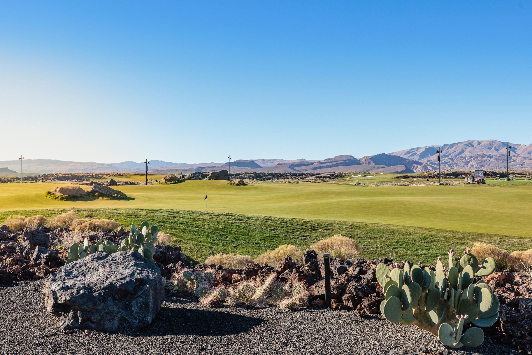 Exceptional Ground-level 2-bedroom, 2-bathroom condo in the Terrace Village at Black Desert Resort. Showcasing an exceptional front-row view of the driving range and putting green, this fully furnished residence features sleek modern finishes, Sub-Zero/Wolf appliances, effortless indooroutdoor living and sponsored membership to Black Desert Resort. Soak in the energy of the course from your large private patio or unwind in the comfort of a beautifully designed interior. A standout turnkey opportunity with one of the most dynamic vantage points in the entire village.