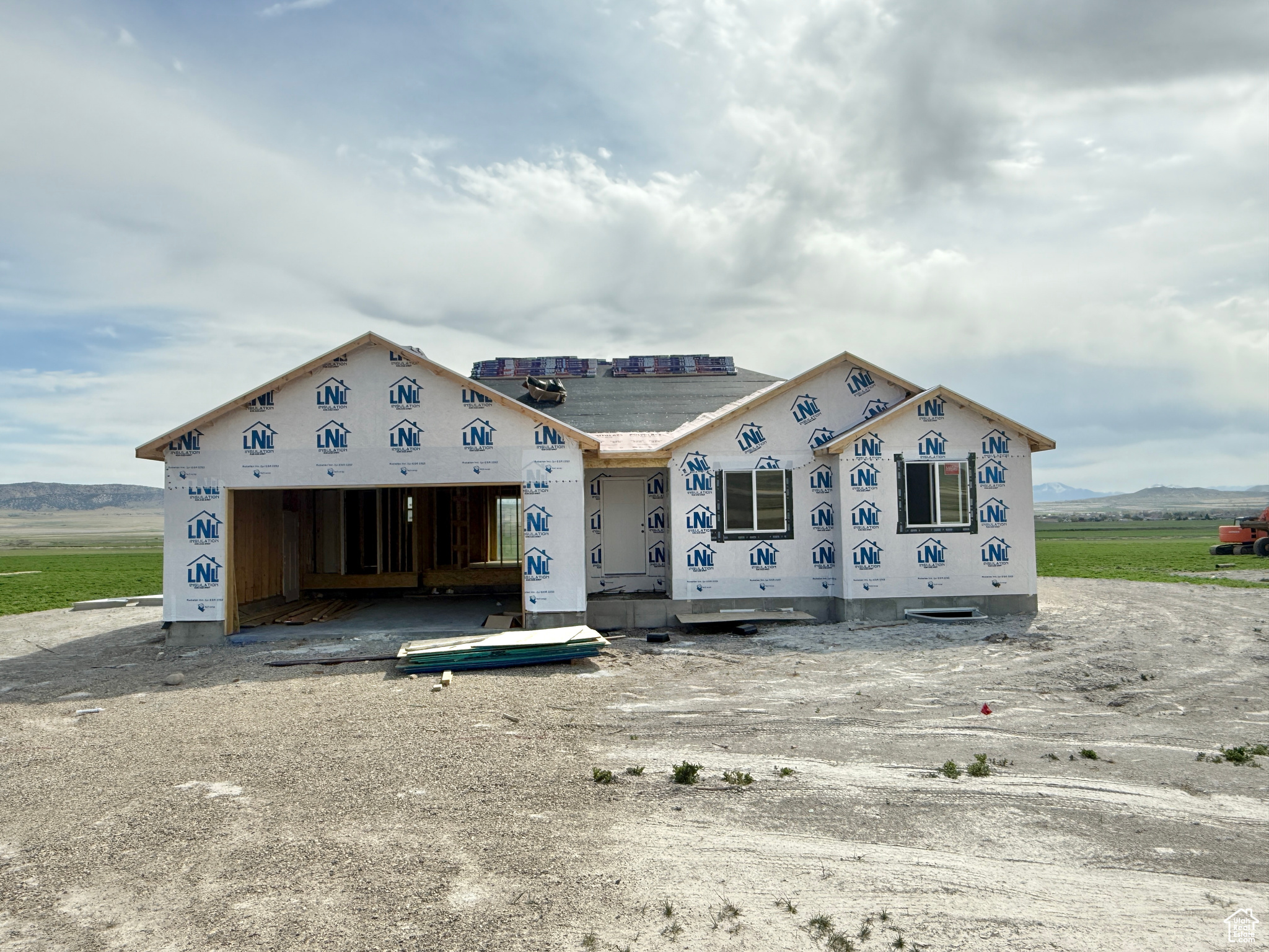 Brand new construction nearing completion!  Has basement walkout to allow for an accessory dwelling in the basement if desired.  Livestock are allowed on the large 1.7 ace lot!  Hurry and choose the remaining colors!