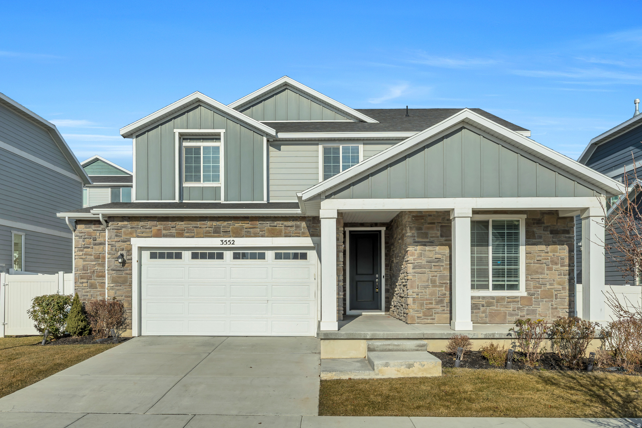 This home sits in the heart of South Jordan, near the shopping and entertainment area "The District". Built in 2018, this home has a basement/mother-in-law apartment with a full kitchen, 2 bedrooms, and a full bath. The main level features a spacious gourmet kitchen with a gas cooktop and double wall ovens, an office/den/bedroom, and a large living room. The upper level has a great flex room/loft - great for a playroom, craft/homework station, or even a bonus hangout room - as well as the remaining 3 bedrooms and 2 full bathrooms.
