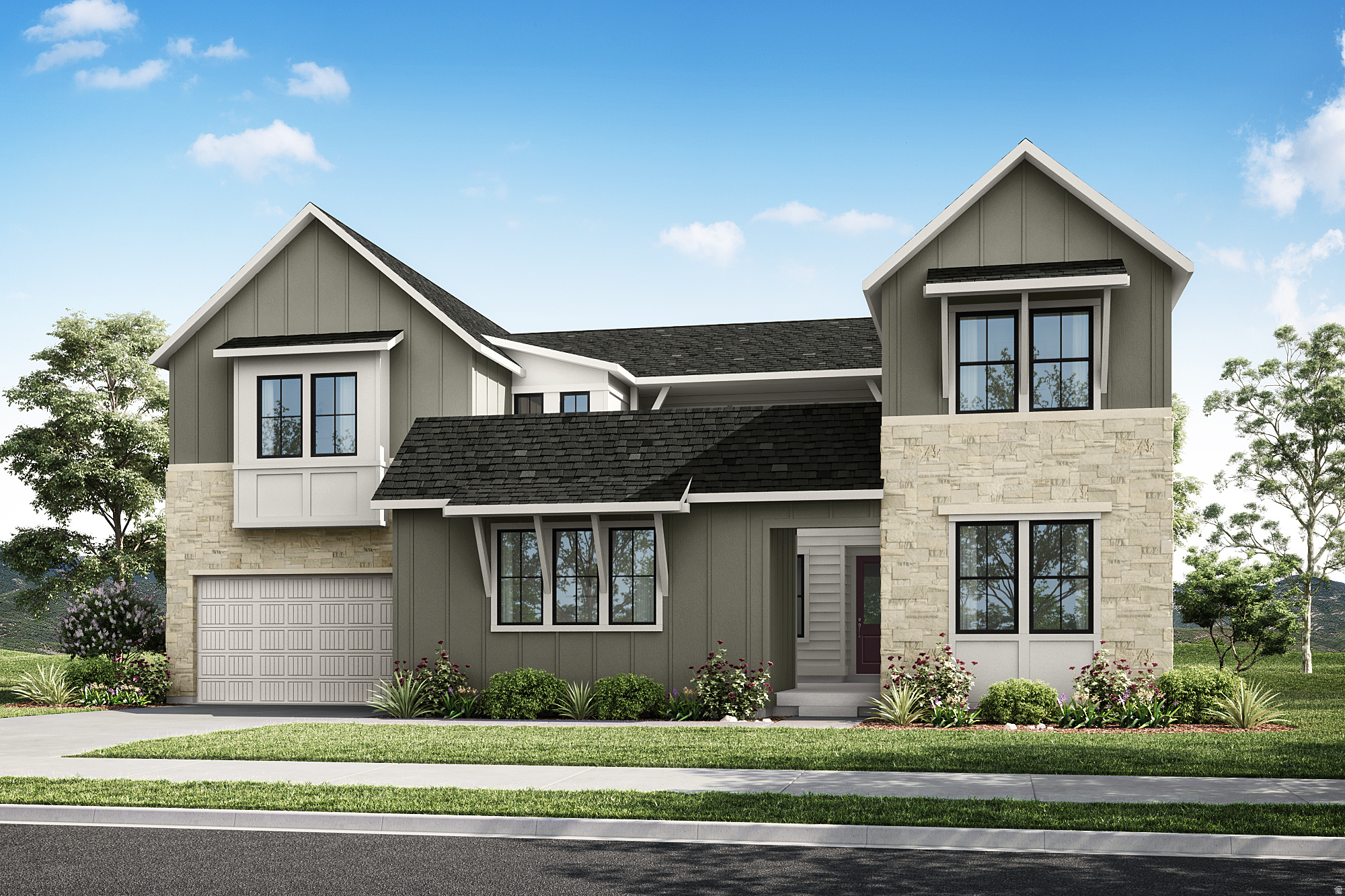 The Timpanogos plan is thoughtfully designed for both connection and versatility, featuring a welcoming courtyard entry that adds architectural character and enhances indoor-outdoor living. The open-concept main floor showcases an executive kitchen with an expansive island, spacious dining area, and a light-filled great room anchored by a fireplace and covered outdoor living-ideal for entertaining and everyday living. A private main-level suite offers its own exterior entrance and laundry connections, making it an ideal space for multigenerational living, long-term guests, or a private home office. Upstairs, the luxurious primary suite is complemented by spacious secondary bedrooms and a versatile loft or game room option. An optional finished basement further expands the living space with a recreation room, an additional bedroom, and plenty of room to fit your lifestyle. Square footage figures are provided as a courtesy estimate only and were obtained from the builder. Buyer is advised to obtain an independent measurement. BUILDER OFFERING UP TO $60,000 FLEX INCENTIVE WITH PREFERRED LENDER