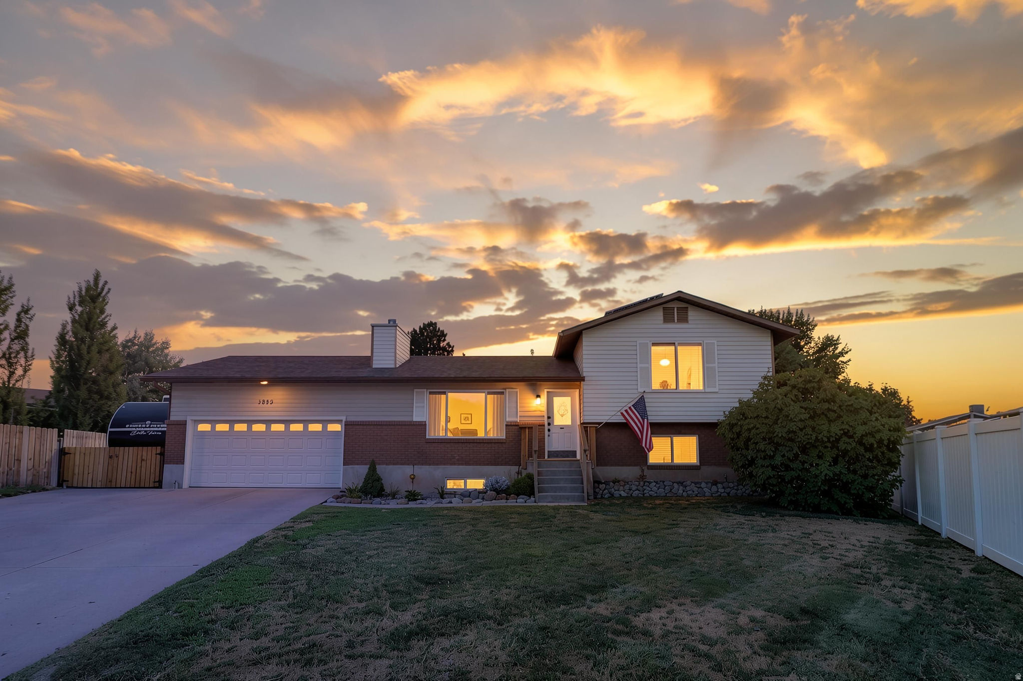Welcome to this well-maintained 3-bedroom, 1.75-bathroom home in the heart of Roy, offering 1,992 sq ft of comfortable living space on a generous .25-acre lot. Step inside to a bright formal living room featuring brand-new flooring and updated recessed lighting. The finished basement adds a spacious family den perfect for movie nights, a playroom, or a home office. Outside, you'll find a covered deck overlooking a large backyard, ideal for summer barbecues and quiet evenings. The property also features RV parking on the side, a 2-car garage with abundant storage, and solar panels to help keep energy costs low. All of this just minutes from the Roy Aquatic Center, Emma Russell Park, and only 10 minutes to Hill AFB. This one checks all the boxes    Square footage figures are provided as a courtesy estimate only and were obtained from county records.  Buyer is advised to obtain an independent measurement.