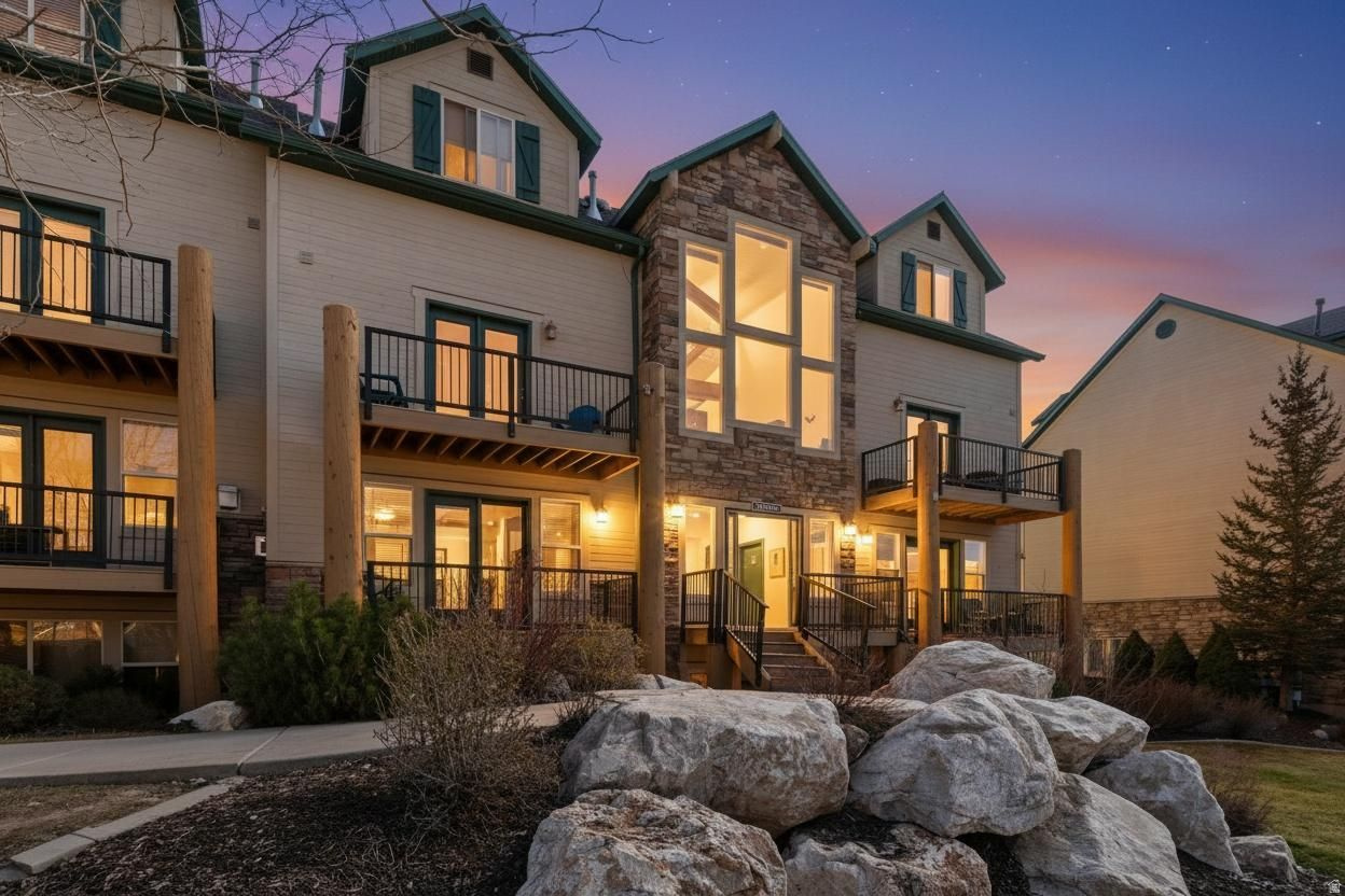 *OPEN HOUSE 5/16 12-2PM* Check out the Virtual Tour! Welcome to your mountain escape in Moose Hollow, perfectly positioned on the 2nd fairway of Wolf Creek Resort in beautiful Eden, Utah. This charming 2-bedroom, 2-bath condo offers front-row views of the lush golf course, along with breathtaking mountain scenery enjoyed from two private balconies. Designed for both comfort and versatility, this property can be lived in year-round, used as a second home, or operated as a nightly short-term rental, giving you flexibility and income potential. Its prime location is minutes from  Snowbasin Resort and Powder Mountain, two of Utah's premier ski destinations. Plus, convenient proximity to the bus stop means you can skip the hassle of parking at the resorts. Inside you'll find a spacious primary suite with a large bathroom, a second full bedroom and bath, and a warm, rustic feel that makes this home a true hidden gem. The kitchen features granite countertops and comes fully equipped, while the in-unit washer and dryer add everyday convenience. Best of all, this condo is truly turn-key - the seller is including all appliances, furniture, and even cutlery. Moose Hollow offers resort-style amenities including a pool, spa, clubhouse, fitness center, and ski storage, creating the perfect blend of relaxation and recreation. Whether you're looking for a personal getaway or a smart investment, this underrated lucky charm is ready to welcome you.