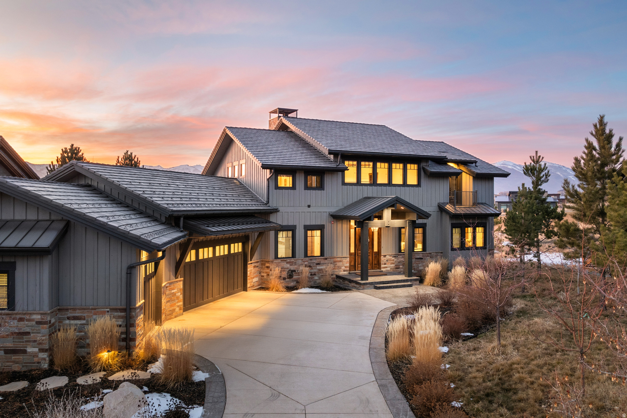 Nestled inside the highly desired gated community of Red Ledges, this beautifully designed mountain home offers 6 bedrooms, 7 bathrooms, and sweeping, unobstructed views of Heber Valley and Mount Timpanogos. The open floor plan features vaulted ceilings and expansive windows that flood the home with natural light and perfectly frame views of the Red Ledges Golf Park and surrounding mountains. The gourmet kitchen flows seamlessly into spacious living and dining areas, making it ideal for entertaining or relaxed nights at home. Thoughtful upgrades throughout include home automation, motorized blinds, and a whole-home humidifier, adding comfort and ease to everyday living. The oversized three-car garage includes an EV charger and plenty of room for vehicles, outdoor gear, and extra storage. Outdoor living is just as impressive, with multiple balconies and decks, a large patio overlooking the golf course, a tranquil water feature, and a built-in fire pit-perfect for quiet mornings or cozy evenings under the stars. Located just 15 minutes from the new Deer Valley East Village, this home sits in one of the area's most sought-after communities. Red Ledges offers an unmatched lifestyle with tennis, hiking trails, pools,, wellness center, an equestrian center, and fine dining along with an expansive choice of activities and ski program with daily ski shuttles and access to Deer Valley.  A Lifestyle membership is available with deposit. Whether you're looking for a full-time residence or a mountain retreat, this home delivers comfort, style, and incredible views in a truly special setting.