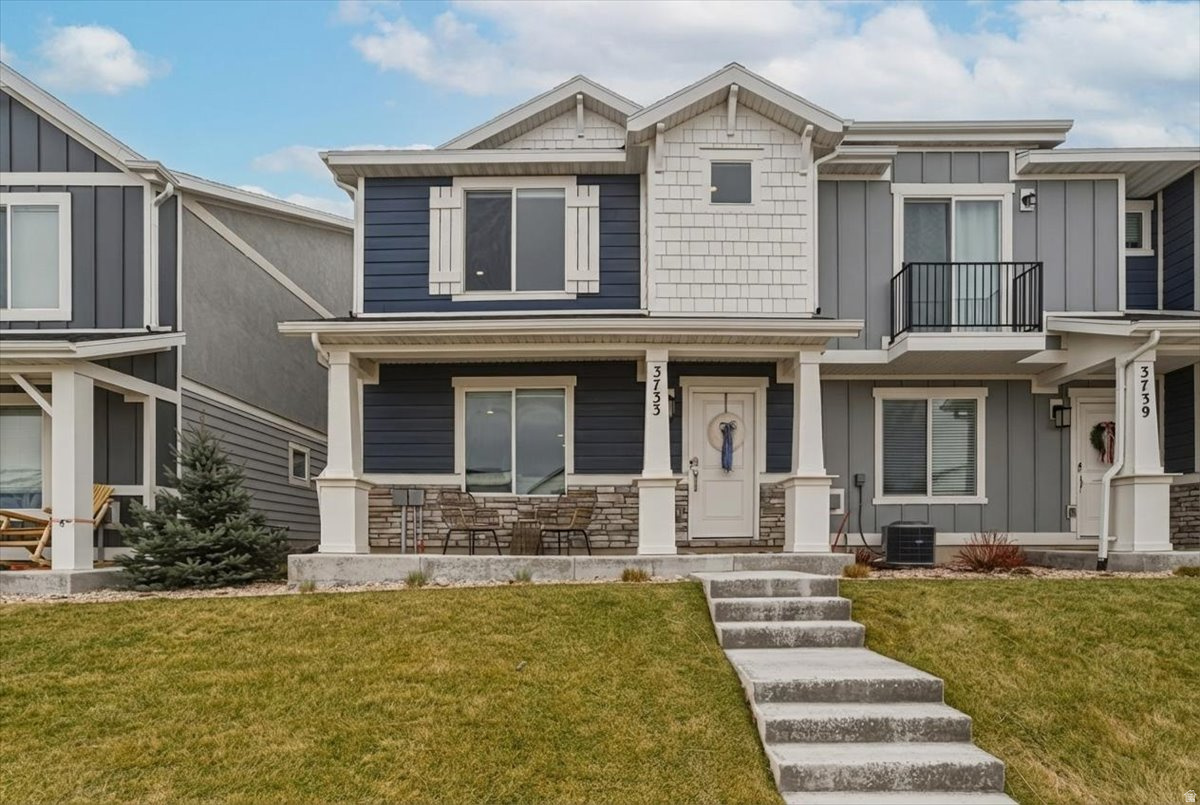 Built in 2022, this immaculate 3-bedroom, 2-bath townhome offers a bright and modern living space. The open-concept main level features a stylish kitchen with stainless steel appliances, while the upper level includes a convenient laundry room near all bedrooms. As an end unit, this home provides extra privacy and natural light. The home also features a two-car garage and access to incredible HOA amenities, including a pool house, clubhouse, and five pickleball courts. Centrally located with quick access to shopping, dining, and the interstate, this home combines comfort and convenience in one perfect package.  Square footage figures are provided as a courtesy estimate only.  Buyer is advised to obtain an independent measurement.
