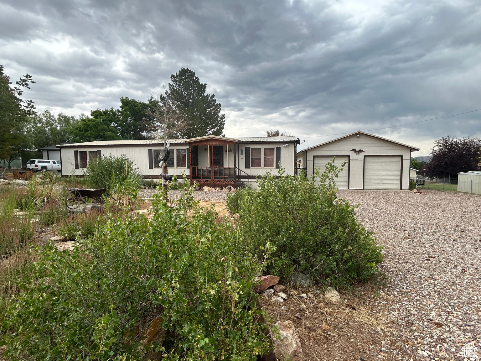 Total electric but propane furnace.  Large backyard, circular gravel drive.  Fully fenced.