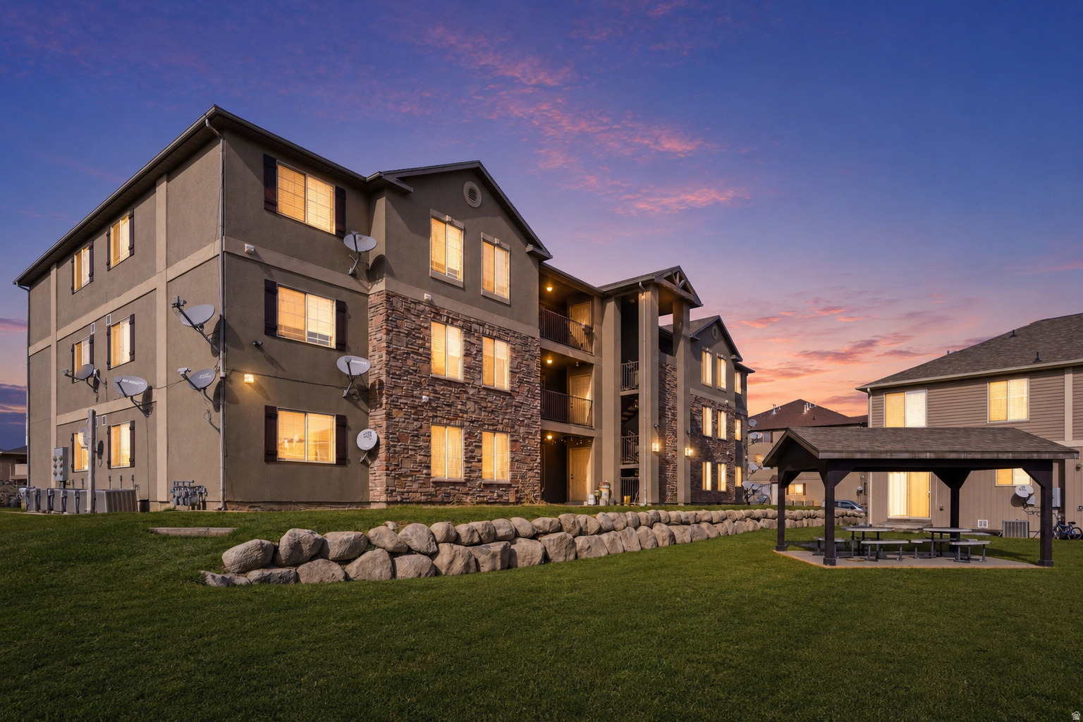 Welcome to this light-filled 3-bedroom, 2-bathroom condo in the heart of Eagle Mountain, featuring brand-new quartz countertops in both the kitchen and primary bathroom, along with freshly painted kitchen cabinets for a clean, modern look. The spacious great room offers an open and comfortable setting with plenty of room to gather, relax, and enjoy everyday living. The generously sized primary bedroom provides a peaceful retreat, complemented by the updated primary bathroom. Enjoy beautiful mountain views and a quiet, more private location within the community, all just minutes from shopping, dining, parks, and everyday conveniences. Eligible buyers may qualify for Eagle Mountain Citys first-time homebuyer program, which offers up to $25,000 toward down payment and closing costs. For program details and eligibility requirements, contact the Eagle Mountain City Planning Department at (801) 789-6617.