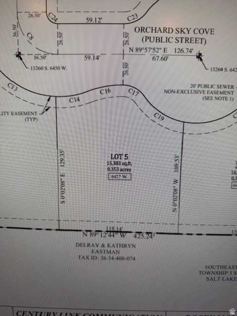 Incredible Custom Home Subdivision in Herriman. Large .353 acre and 118 ft wide lot ready to build on with all utilities stubbed. See Plat for lot dimensions. Great location in subdivision on quite street in Cul-De-Sac. You can pick a plan, bring your own plan or design your dream home. Must use High Country Homes to build. Call agent for details.