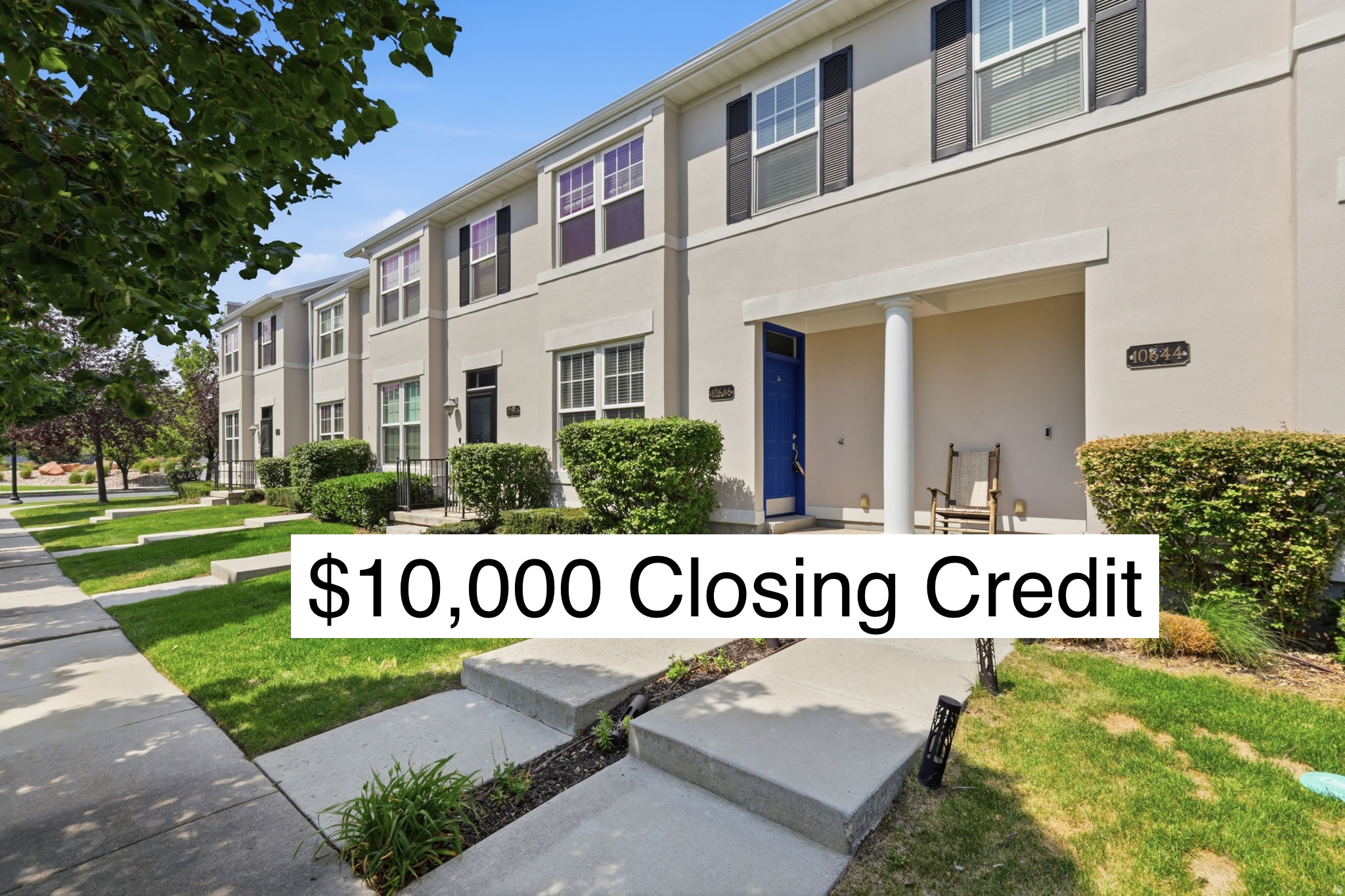 Beautiful Daybreak Townhome in an Incredible Location! Nestled just east of Oquirrh Lake and within easy walking distance of a neighborhood swimming pool, playground, and park, this lovely townhome offers the perfect blend of convenience and comfort. Meticulously maintained and in like-new condition, the home features beautiful maple cabinetry throughout. The main floor boasts a spacious living and dining area that flows seamlessly into the kitchen, creating an open and inviting space for everyday living and entertaining. A convenient half bath is also located on the main level. Upstairs, you'll find two generously sized bedrooms, each with its own private bathroom, providing comfort and privacy for family members or guests. The laundry area is conveniently located on the same floor as the bedrooms, making daily chores a breeze. A rare find at this price point, the home also includes a spacious two-car garage for added convenience and storage. Fiber-optic internet is included through the HOA, providing fast and reliable connectivity. Not only is this one of the lowest-priced townhomes in Daybreak, but the seller is also offering exceptional incentives to make homeownership even more affordable. The seller will prepay the first year of HOA dues and provide a $10,000 credit at closing that can be used toward closing costs, loan fees, or an interest rate buydown. Enjoy all that Daybreak has to offer, including scenic walking and biking trails, beautiful parks, community events, shopping, dining, and Oquirrh Lake just steps away. This move-in-ready home is an outstanding opportunity to enjoy one of Utah's most sought-after master-planned communities.
