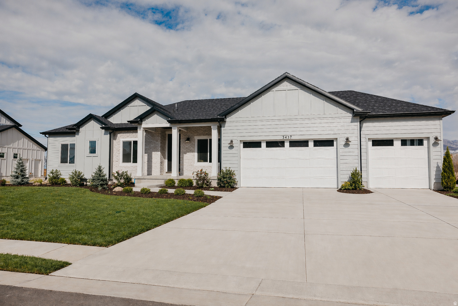 Free finished basement for a limited time when using preferred lender! Needing a custom feeling home without the custom building hassle? Welcome to your solution. Our buyers don't need to: Buy the lot, get a construction loan, come up with a floorplan, not know what their home will actually cost or when it'll be done. We are you solution. Meet the Atwood rambler - the home that believes bigger is better. This spacious rambler offers generous living areas, smartly utilized space, and sits on a flat, usable lot perfect for real life. Nestled among stunning 180 mountain views, you'll enjoy peaceful scenery while still being just minutes from the freeway, shopping, restaurants, and everything you need. Build this home to fit your custom needs and finally have space for all the things (and people) you love. Photos shown are of a modeled version of the Uinta floorplan. Actual finishes and colors may vary-ask your agent for details. Advertised price is base finishes only. Lot premiums, selected options and upgrades will increase cost. Price reflects when using preferred lender