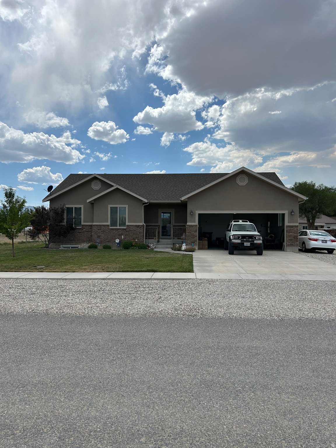 Beautiful custom-modern home.  Home has new carpet and paint with granite countertops.  Yard is fully landscaped with trees.  Garden area has water access.  RV parking available.  Basement is plumbed with wired lights.  White cabinetry, white subway tile, master suite, railings, vaulted ceilings...a must see.  Irrigation water available to rent through Centerfield city.  Square footage is provided as a courtesy from Sanpete County Records. Buyer is advised to obtain an independent measurement.