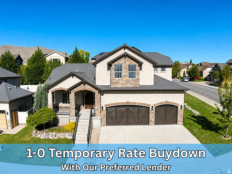 BUYER INCENTIVE AVAILABLE: The seller's preferred lender is offering a 1-0 temporary rate buydown, providing a reduced interest rate and lower monthly payment during the first year OAC. Contact listing agent for more details.  Stunning corner lot home in Juniper Point with fresh interior and exterior paint (2026), brand new carpet (2026), newer upstairs furnace and AC unit replaced (2024), this home is ready for you! The main level offers vaulted ceilings, a dedicated office, and an inviting family room with fireplace, along with a spacious primary suite on the main floor.  The kitchen is designed for entertaining, featuring granite countertops and an oversized island that anchors the space perfectly for hosting. Upstairs includes three additional bedrooms as well as a large flex space or den. The finished basement adds three additional bedrooms, a large family room, and an oversized cold storage room. The house comes equipped with a water softener, central vacuum system, radon mitigation system, and a kitchen reverse osmosis system.  Outdoor living is just as inviting, with an extended front porch and a back patio ideal for gatherings, all situated on a spacious corner lot. Plus the home has a large 3 car garage, providing plenty of room for vehicles and storage. Located minutes from Mountain View Village shopping and dining. Target, Trader Joe's, & Life Time Fitness all announced to be built in Herriman. Residents enjoy access to HOA amenities including a pool, hot tub, tennis courts, and a rentable clubhouse. Square footage figures are provided as a courtesy estimate only and were obtained from county records.  Buyer is advised to obtain an independent measurement.