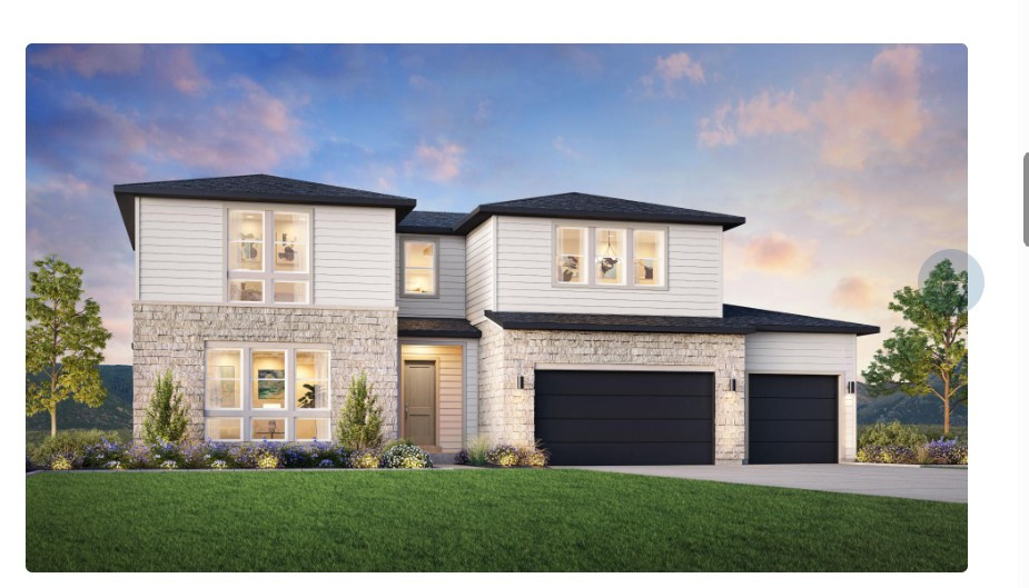 This stunning Shafer Prairie home is projected for completion in December 2026. This thoughtfully designed two-story home features a three-car garage and offers elevated luxury and comforting throughout.  A stunning two-story foyer leads into a soaring great room that opens onto a luxury outdoor living space. A well-appointed gourmet kitchen features a center island with a breakfast bar and a generous walk-in pantry that flows into a casual dining area, ideal for daily meals or entertaining.  The first-floor primary bedroom suite includes a spacious walk-in closet and a luxurious bath with dual vanities, a soaking tub, a relaxing shower, and a private water closet. Upstairs, three secondary bedrooms offer ample closet space and access to two full baths for comfort and convenience. Other highlights include an additional bedroom/office on the first-floor, an expansive loft, a large unfinished basement for future expansion, an everyday entry, and a three-car garage with additional storage. Representative photos of Shafer Home Design.
