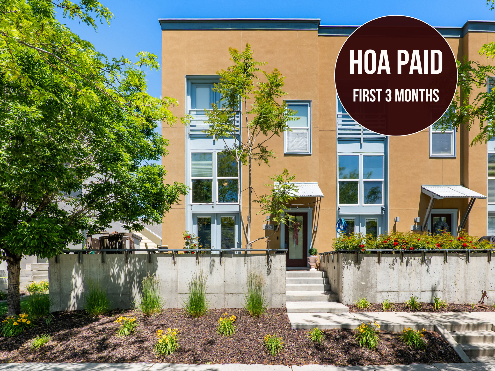 Seller is offering to pay the first 3 months of HOA dues, helping you enjoy a lower cost of ownership from day one! Welcome to elevated living in the heart of Daybreak, meticulously updated for ultimate peace of mind. Rest easy knowing this beautifully situated townhome comes equipped with a BRAND NEW FURNACE AND AC UNIT (installed 3/2026) featuring a 10-year warranty, a completely overhauled garage door with new springs (11/2025) backed by a 5-year warranty, and an elegant new pendant light illuminating the dining area (1/2026). Tucked away on a secluded, spacious patio, the home offers soaring ceilings and expansive windows that flood the main level with natural light, while automatic blinds effortlessly shade the dramatic ceilings and create the perfect ambiance at any time of day. The flexible bonus space adapts easily to your lifestyle, whether you need a home office, creative studio, or anything in between. The primary suite features its own private balcony with serene views, perfect for morning coffee or unwinding in the evening. Enjoy the convenience of walking just two minutes to Harmons and nearby eateries, with Downtown Daybreak and the new Bees Stadium just minutes from your front door, placing entertainment, dining, and community events within easy reach. Experience low-maintenance living paired with resort-style amenities, scenic trails, and vibrant community spaces designed for a lifestyle that feels both relaxed and connected. Buyer is advised to verify all information, including square footage and HOA dues.
