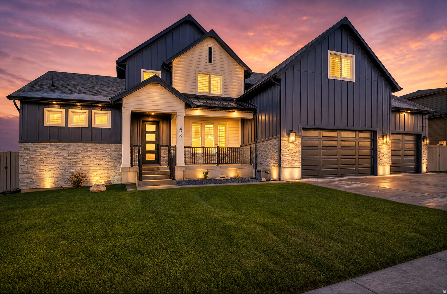 Exquisitely styled and impeccably maintained, this executive residence sits in the coveted Saratoga Springs, offering sweeping vistas of Utah Lake and the majestic Wasatch. Saratoga Springs is a rapidly growing haven, rich with refined dining, retail, highly regarded schools, scenic trails, and championship golf, all within easy reach. Newly completed in 2022, this distinguished home presents five bedrooms and three baths across more than 4,600 square feet of refined, contemporary living. The open, luminous floor plan is anchored by a main-floor primary suite, providing serene convenience and enduring luxury. Every detail reflects thoughtful craftsmanship and elegant design, from the light-filled common spaces to the well-appointed kitchens and baths. This home embodies sophistication and grace, a true gem that must be experienced in person before it finds its new owner.
