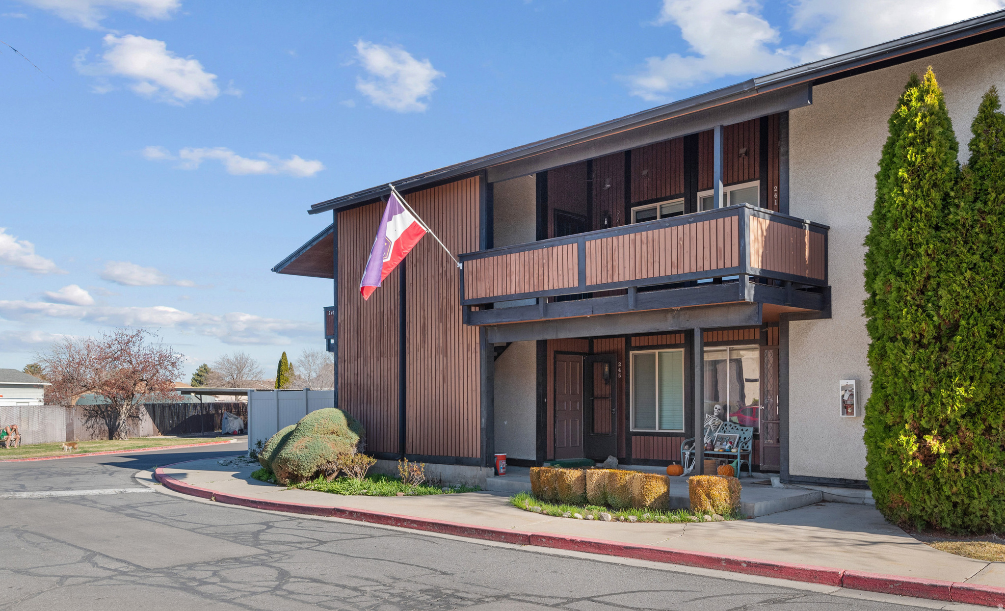 **Seller offering a $10,000 credit toward buyer's closing costs.** Fantastic condo located in the heart of Orem! Enjoy easy access to public transportation, shopping, dining, grocery stores, USPS, car wash services, and the freeway-everything you need is just minutes away. This second-floor unit features two spacious bedrooms and two full bathrooms, offering comfort and convenience. You'll love being within walking distance of the Orem Recreation Center and Mountain View High School. A standout feature is the private, secure storage area with a separate entrance, offering three bays and plenty of space for all your storage needs. Community amenities include a swimming pool, clubhouse, playground, and RV parking, making this a great place to live and relax. Square footage figures are provided as a courtesy estimate only and were obtained from County Records. Buyer to verify all.