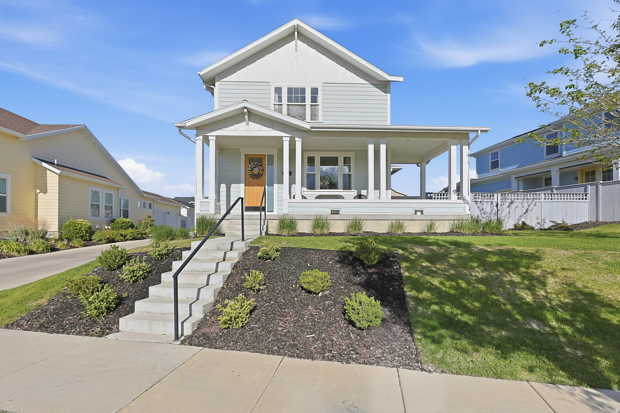 **MULTIPLE OFFERS RECEIVED**HIGHEST AND BEST DEADLINE IS MAY 27th 5 pm. Seller plans to review and respond by 5/28. LOCATION LOCATION LOCATION That's the short description for this open 2-story 5 bedroom home in Creekside Village. Across the street from Beach Volleyball, playground, community pool, and sports fields of Brookside Park and conveniently located on the creek trail to Oquirrh Lake. It's just a 5 minute walk to Harmons grocery, 7 minute walk to the elementary and middle schools, and a 5 minute walk to Bingham Creek Park. Here is the most perfect lot with a LARGE YARD AND RARE 2 CAR DRIVEWAY PARKING. The 2 car garage has extra width for storage shelving and bikes. The home is as pristine as the day it was built. Truly turn key condition. 4 bedrooms and 2 baths up, half bath on main, 1 bed and 1 full bathroom in the fully finished basement. You won't find a more perfectly located home in Daybreak at this price with a yard! This is a gem you don't want to miss. Square footage per county record.