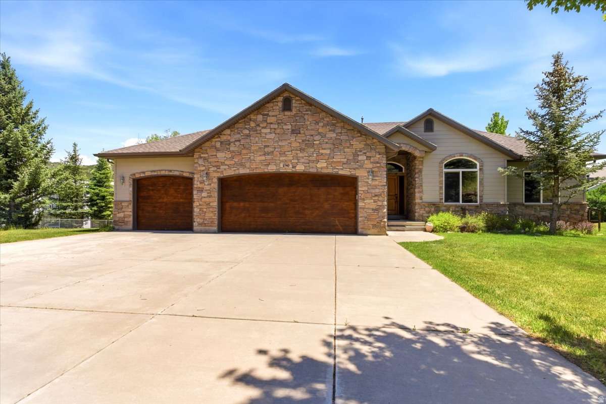 Escape to your own private mountain retreat located at 2740 Rockport Rd in Coalville, UT! This stunning custom rambler offers 3,214 sq. ft. of comfortable living space with 4 spacious bedrooms, 3 bathrooms, and an oversized 3-car garage, all situated on a picturesque .64-acre lot surrounded by breathtaking mountain vistas. Built in 2002, this beautifully crafted home features an abundance of large windows throughout, filling every room with natural sunlight and showcasing the spectacular mountain scenery. The spacious kitchen is designed for both everyday living and entertaining, offering an abundance of cabinetry for storage, generous counter space, and a beautiful butterfly center island that serves as the heart of the home. The partially finished basement includes one completed bedroom and a storage room, while the remaining space provides an incredible opportunity for the new owner to customize and design it to fit their unique lifestyle, needs, and vision. Located just minutes from Rockport Reservoir, you'll enjoy easy access to boating, fishing, paddleboarding, camping, and year-round outdoor recreation. Outdoor enthusiasts will love the proximity to several of Utah's premier recreation destinations, including Rockport Reservoir, Echo Reservoir, Jordanelle Reservoir, and Deer Creek Reservoir, offering endless opportunities for boating, fishing, swimming, and water sports. Nearby attractions also include the world-class ski resorts of Park City and Deer Valley, along with the breathtaking Uintah Mountains, featuring hiking, ATV trails, snowmobiling, camping, and the crystal-clear waters of Mirror Lake and so much more. Just a short distance from the property to I-80, your commute to Salt Lake City should be a breeze. You'll also enjoy convenient access to Coalville, Wanship, Kamas, Park City, and Heber City, providing the perfect balance of peaceful mountain living, year-round recreation, and everyday convenience-making this an ideal primary residence, vacation getaway, or investment opportunity.  Square footage figures are provided as a courtesy estimate only and were obtained from tax data .  Buyer is advised to obtain an independent measurement.