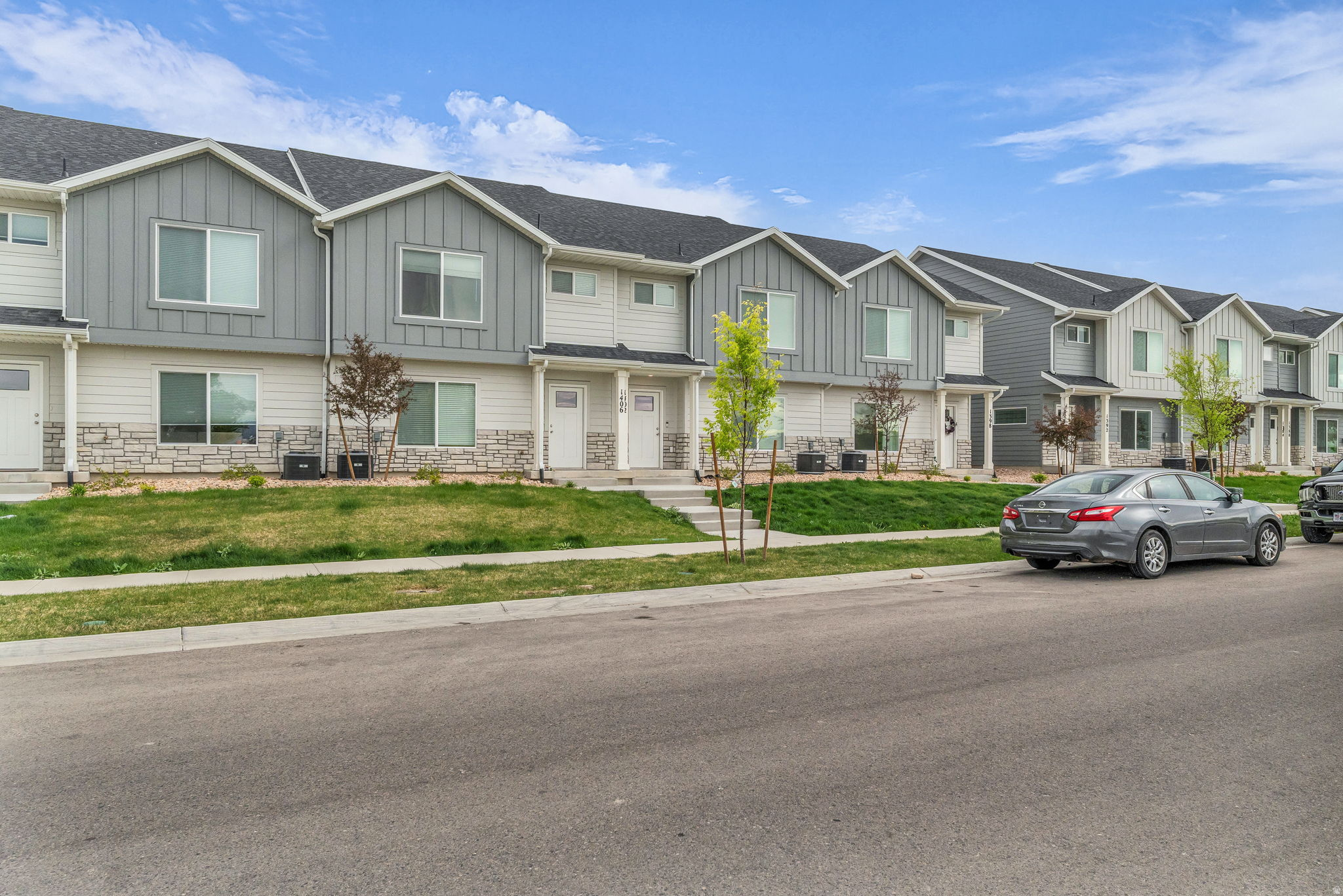 Welcome home to 1402 N Meadow Creek Lane, a stunning townhome where contemporary design meets the natural beauty of Spanish Fork. Built in 2025, this meticulously maintained 3-bedroom, 2.5-bathroom home offers over 1,500 square feet of bright, open-concept living space. Located in the coveted Meadow Creek community, you're just minutes from Costco, the new hospital, and I-15 access, making your commute a breeze while keeping outdoor adventure right in your backyard. Home also comes with an EV charger for electric vehicles. Don't miss your chance to own a piece of Utah County's most vibrant new neighborhood! Square footage figures are provided as a courtesy estimate only and were obtained from county records.  Buyer is advised to obtain an independent measurement.  Buyer/buyer's agent to verify all listing info.