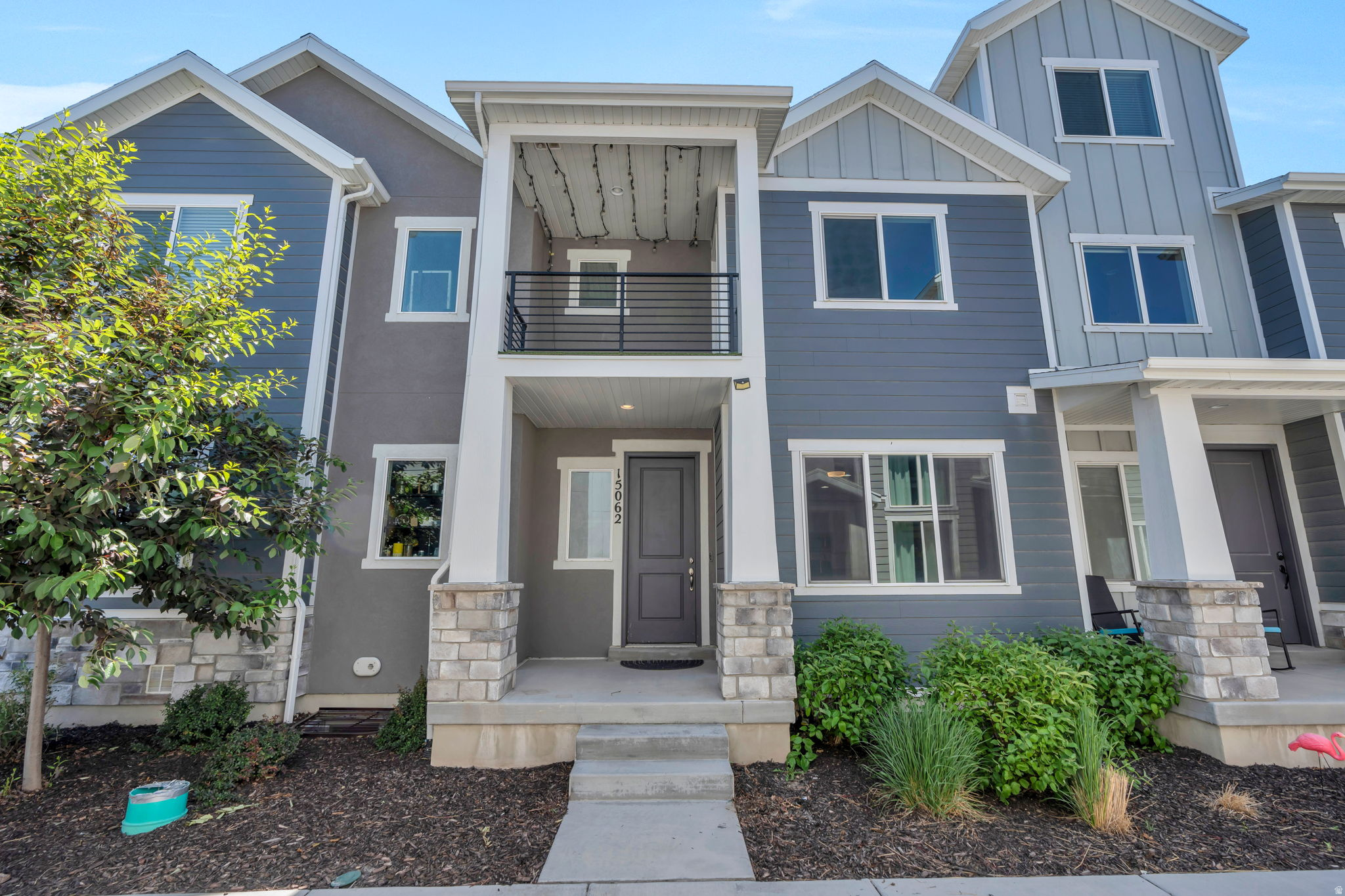 Welcome to this beautiful 3-bedroom, 2.5-bath townhome nestled in the highly sought-after Day Ranch community in Bluffdale! Perfectly located just minutes from the highway, this home offers quick and easy access to both Downtown Salt Lake City and Utah County, making commuting a breeze.  The spacious primary suite is a true retreat, featuring a private en suite bathroom and its own covered patio - the perfect place to relax and enjoy the peaceful natural surroundings. Step outside and enjoy direct access to the incredible Jordan River Trail, one of Utah's premier walking, running, and biking trails stretching over 45 scenic miles!  With its unbeatable location, beautiful community, and incredible value, this home is truly a rare find. Don't miss your chance to own this absolute GEM - homes like this don't last long!