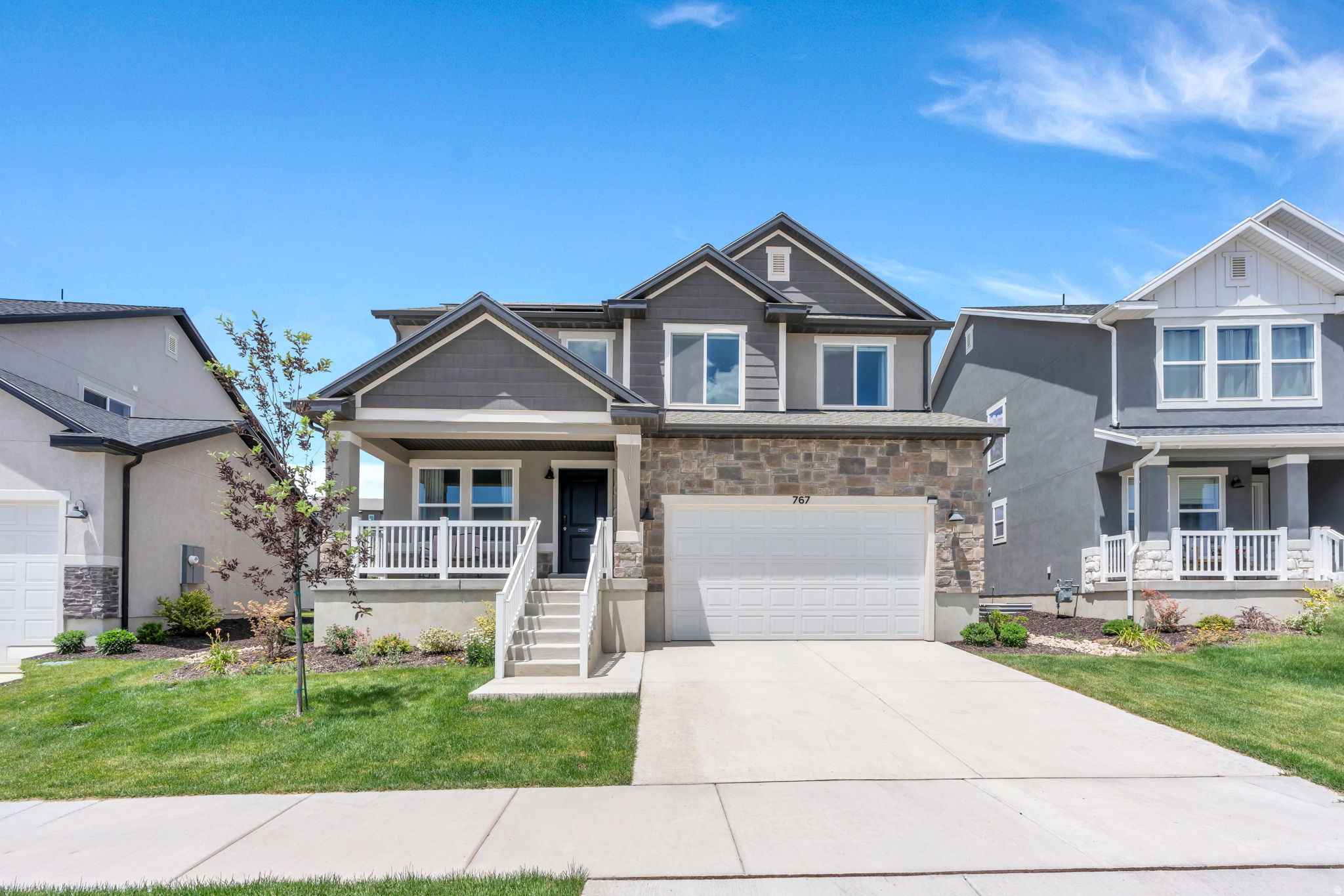 This beautiful home in the sought-after Highridge at Mt. Saratoga community offers the perfect combination of modern design, comfort, and convenience. The open-concept floor plan creates a bright and inviting living space that's perfect for both everyday living and entertaining, while large windows fill the home with abundant natural light. Enjoy a thoughtfully designed layout with contemporary finishes that feels just as fresh as new construction-without the wait. Step outside and take advantage of the neighborhood park just a short walk away, along with nearby trails and open green spaces, making it easy to enjoy Utah's beautiful outdoors. Conveniently located near shopping, dining, schools, and commuter routes, this home offers the ideal balance of peaceful neighborhood living and everyday accessibility.