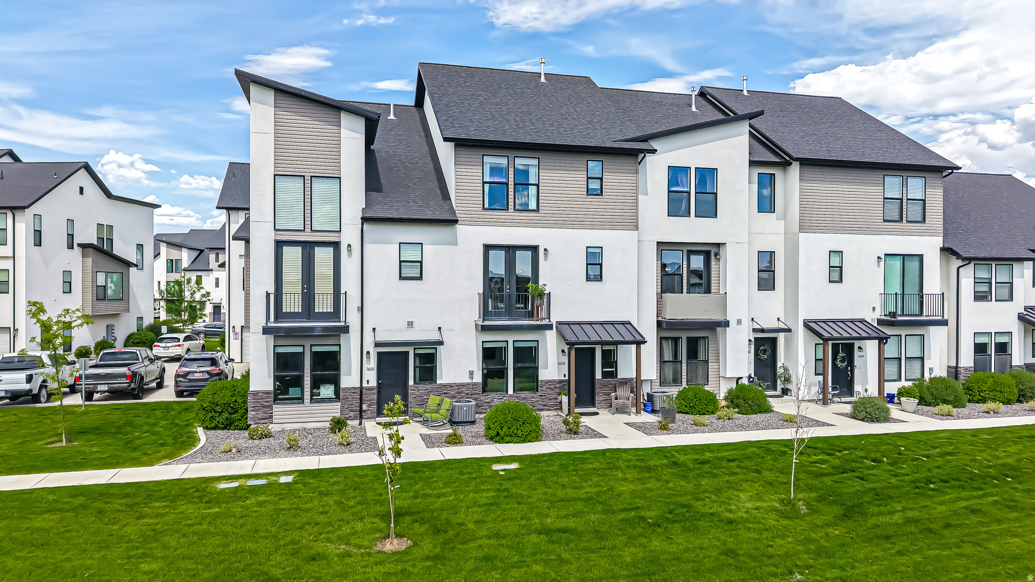 Be sure to check out the 3D tour. This stunning townhome shows like a 10 and is perfectly situated on the north end of Payson, right near the Salem/Payson border. Backing to a nature reserve with fantastic views and walking trails nearby, this home offers a peaceful setting while still being close to shopping, dining, freeway access, the future UVU campus, and the new Payson Parkway freeway exit. Inside, you'll find modern finishes throughout, including 9-foot ceilings on all three levels, LVP flooring, low-profile carpet, upgraded recessed lighting, and abundant windows that fill the home with natural light. The upgraded kitchen features white 42-inch soft-close cabinets, quartz countertops, a stainless gas range, and the fridge is included. A balcony off the kitchen brings in even more natural light and provides beautiful views of the nature reserve. Additional highlights include two spacious family rooms, a half bath on the main level, tile surrounds in the bathrooms, laundry cabinetry, under-stairs storage, and an extra-length garage. The home also includes energy-efficient upgrades such as a high-efficiency furnace, 2x6 exterior walls, and upgraded insulation for added comfort and efficiency. The primary suite offers a generous walk-in closet and a comfortable retreat at the end of the day. Located within Salem school boundaries and, best of all, this property is not located in a PID!