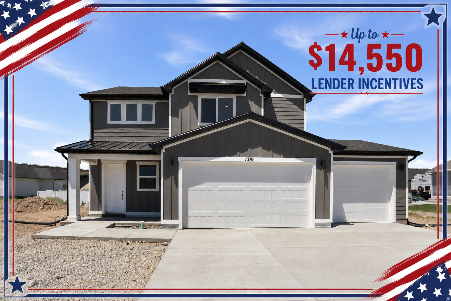 "Built to Impress-Every Upgrade, Every Detail, Every Time." Stunning 2 story-4 bedroom, 2.5 bath, 3 Car garage has it all!  Farmhouse Elevation, gorgeous gray exterior, Custom ceiling height painted cabinets, 9ft main floor ceiling, LVP throughout main living, beautiful quartz countertops, Sleek black fixtures throughout.  This home is not just built better- it is built beyond expectations.  Crafted with upgrades. Finished with excellence.