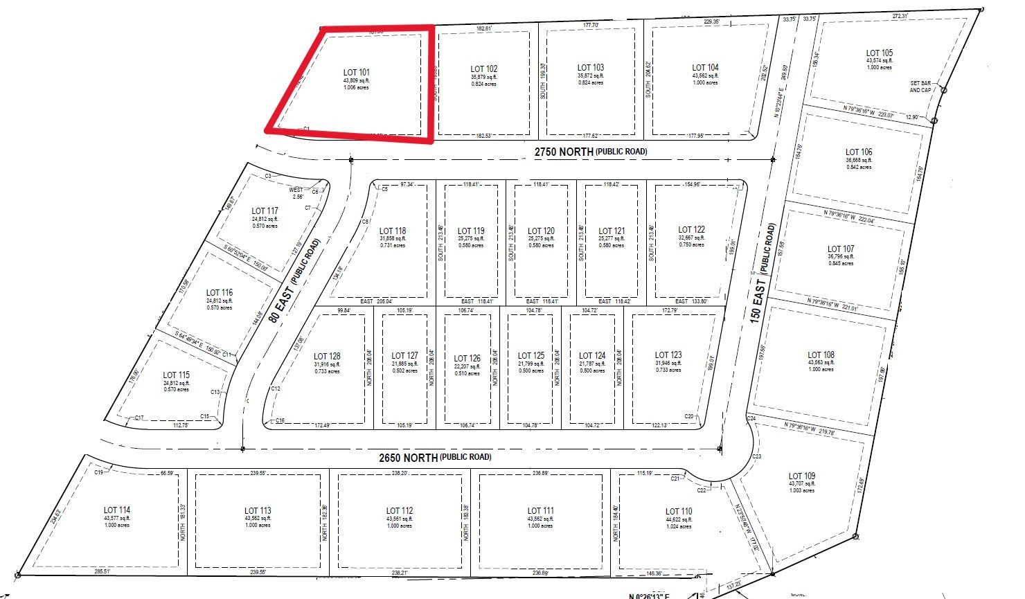 CEDAR RIDGE ESTATES - Land