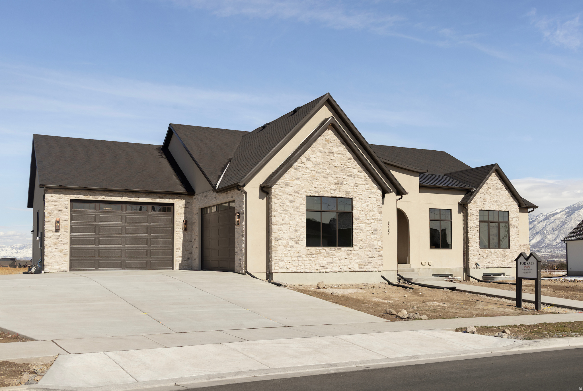 Exclusive 1 acre development with privacy and views, you'll set yourself apart with a custom-built home by a trusted local builder. Enjoy quality craftsmanship throughout, quartzite counter-tops, butlers pantry, etc.. The great room features soaring 14-foot ceilings, creating an open and inviting living space. An oversized garage with a 12 ft tall door provides ample room for toys, storage and workspace. The fully finished basement includes a mother-in-law setup, offering flexible living options for guests or extended family. A unique opportunity to own a well-built custom home with space, privacy, and versatility, don't miss out on this opportunity! All information provided is deemed reliable but not guaranteed. Buyer to verify all.