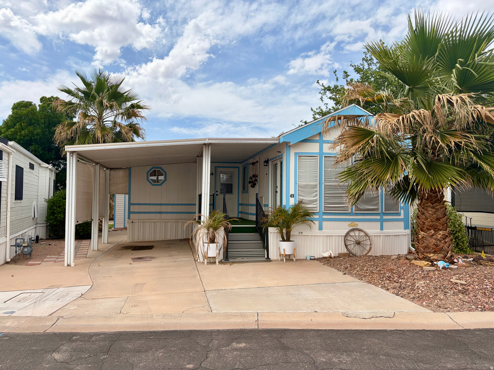 Located in a desirable 55+ community, this well-maintained 2-bedroom, 2-bath mobile home offers comfortable living on a generously sized lot. The interior features a bright and functional layout with a spacious living area and a thoughtful bedroom split for added privacy. Enjoy outdoor living year-round under the covered patio, perfect for relaxing or entertaining. The large lot provides additional space and flexibility, while the included storage shed offers convenient room for tools, seasonal items, or hobbies. Low-maintenance living in a quiet, established community.