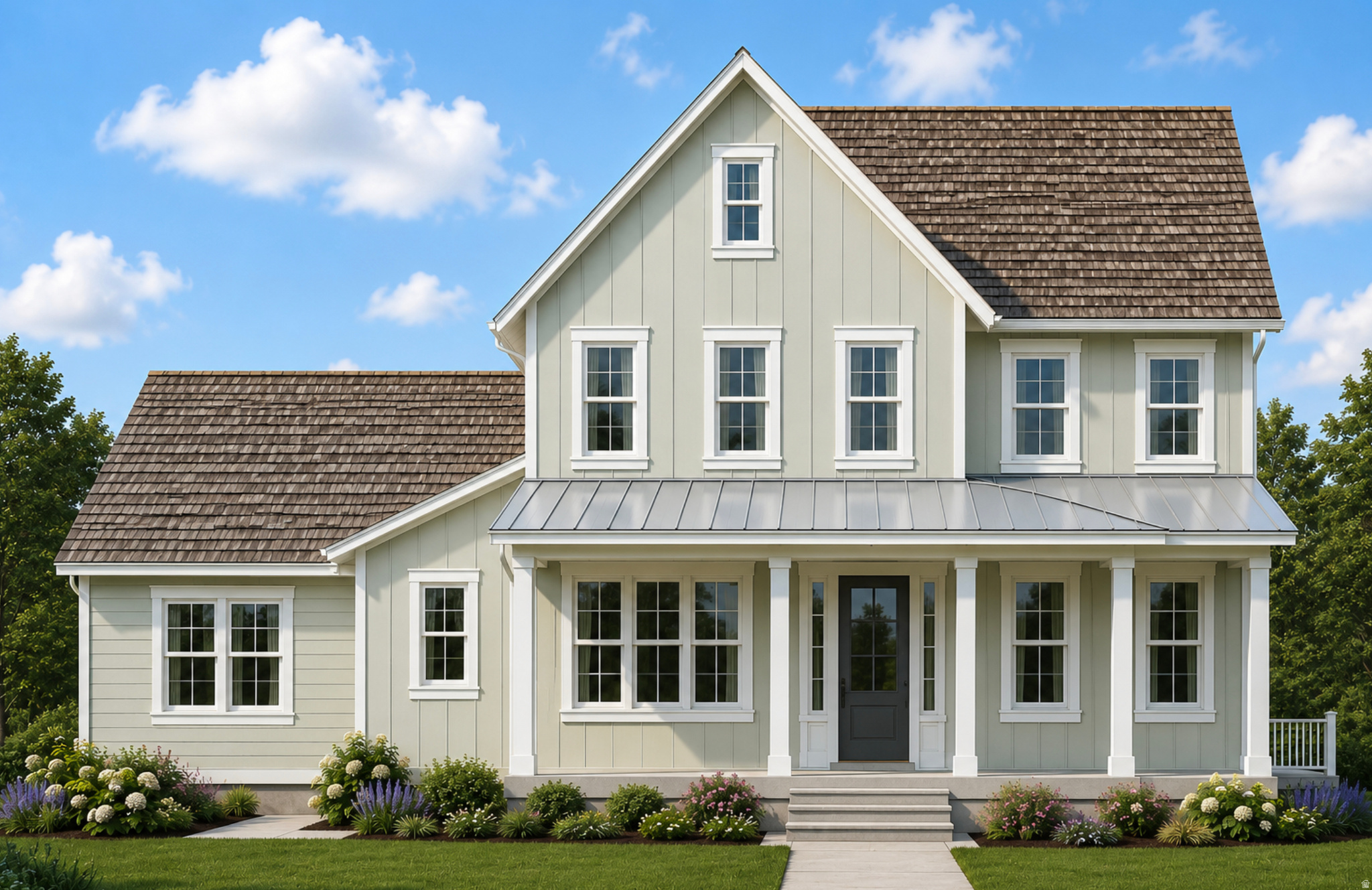Presenting the Ellsworth Farmhouse - a longtime fan favorite in our Beacon Pointe community. The functionality and elegance of this plan, paired with thoughtfully designed character throughout, creates a living space that truly stands apart. From the open-concept kitchen and beautifully crafted finish work to the oversized primary suite featuring dual walk-in closets, every detail was designed with comfort and style in mind.  This to-be-built home also includes a finished basement ADU and spacious 3-car garage, offering exceptional flexibility for multigenerational living, rental income potential, or additional entertaining space.  The Ellsworth blends timeless charm with modern functionality in a way that continues to make it one of our most beloved floorplans. Reach out to today to finalize colors before its too late (price does already include finishes but there is still an opportunity to pick the colors of the finishes) Pictures are of previous model home. Upgrades are close but not exact