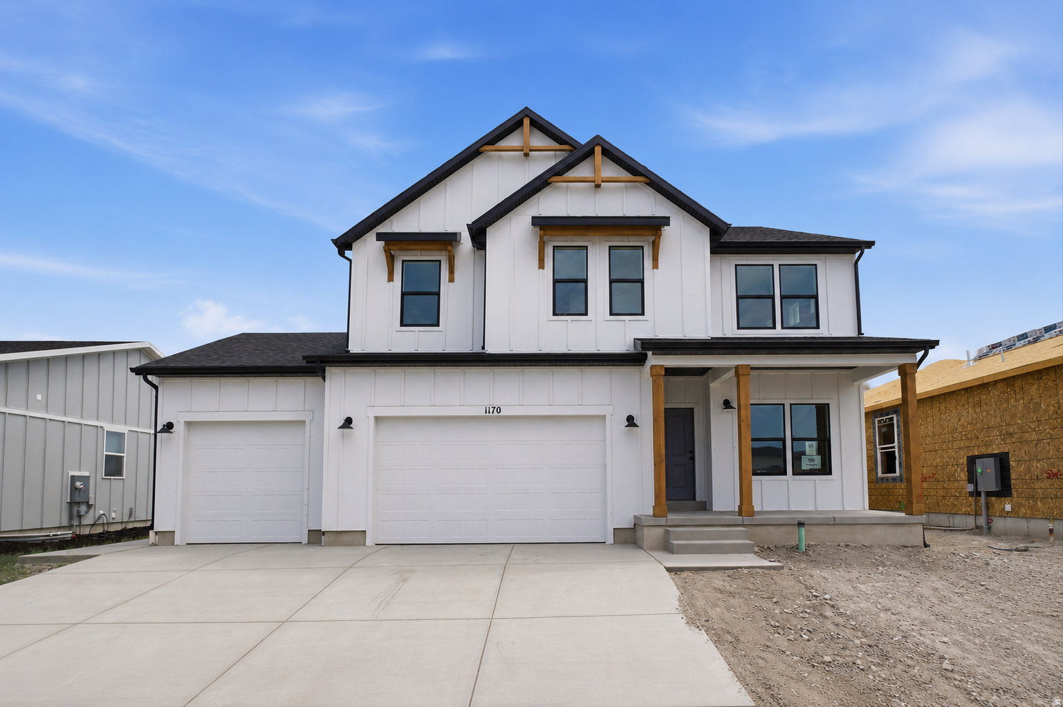 *HUGE PRICE DROP* Stunning 2-Story on Oversized Lot  $150K+ in Upgrades! Welcome home to this show-stopping 2-story, packed with over $150,000 in premium upgrades and situated on a spacious, oversized lot! A striking farmhouse elevation with black exterior windows sets the tone before you even walk in. Step inside to soaring 9' ceilings on the main level and basement, with a dramatic 20' ceiling in the living room that fills the space with light and openness. The main level also features a versatile flex room - perfect for a home office, playroom, or formal dining. The gourmet kitchen is a chef's dream with double ovens, upgraded cabinetry, and quartz countertops throughout the entire home. Durable, stylish LVP flooring runs through the main level, complemented by upgraded carpet in all the right places for comfort. Upstairs, a spacious loft offers additional living space for a media room, second family room, or homework station. The fully finished basement expands your living area even further. Rounding out this incredible home is a 3rd car garage, offering ample space for vehicles, toys, or storage. Enjoy the community amenities: pool, clubhouse, fitness center, playground, and high-speed internet. This home has it all - space, style, and high-end finishes throughout. Don't miss your chance to make it yours! Ask about our preferred lender incentives!