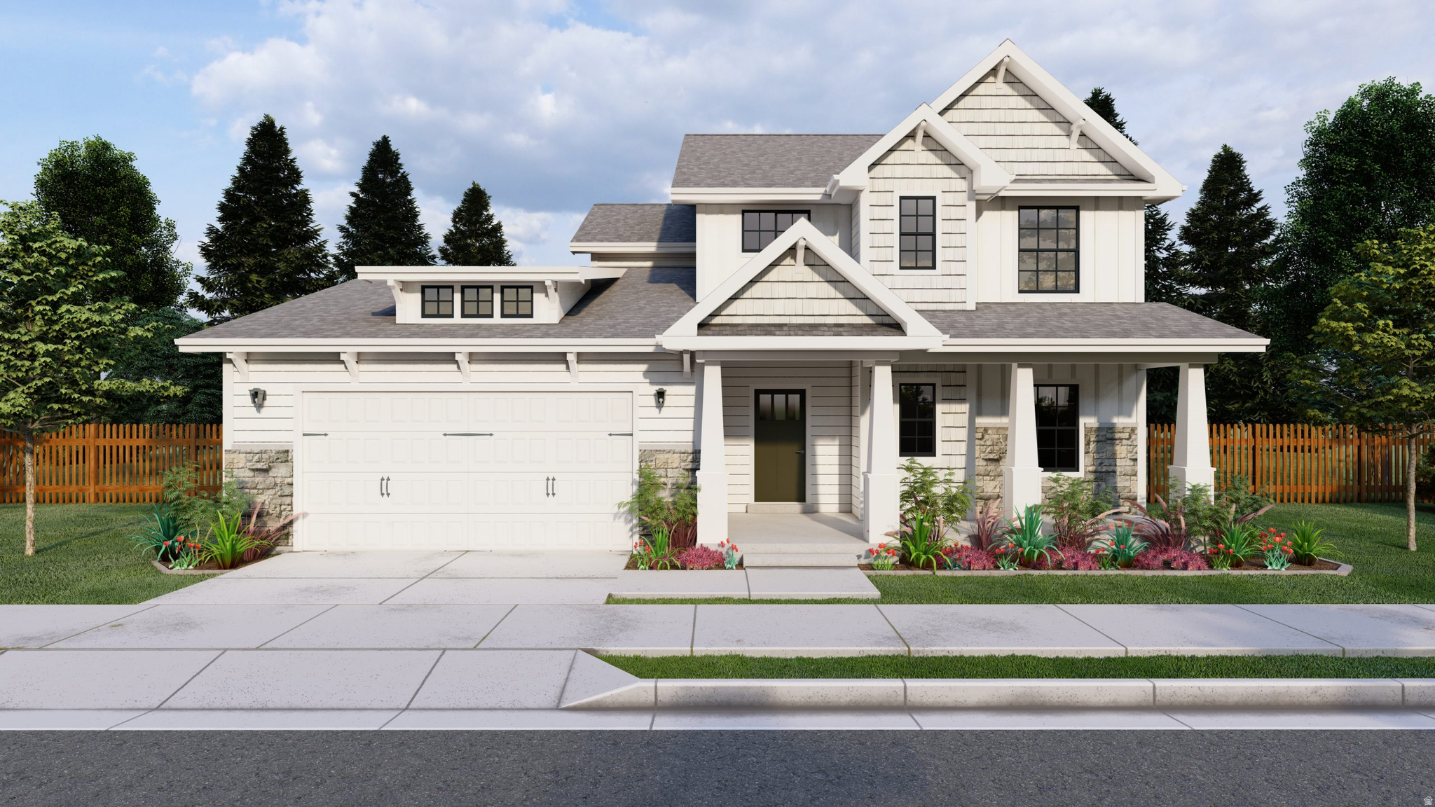 Build the Ashland, a bright, open floor plan with a grand entry that opens to the upper level and makes a strong first impression. The main living area is filled with natural light and connects to a spacious kitchen with a large island, walk-in pantry, and dining area-great for both everyday use and entertaining. The primary suite is located on the main floor and features a large walk-in closet and a spacious bathroom with separate tub and shower. Just off the garage, you'll find a drop zone, laundry room, and additional storage to keep things organized. Upstairs offers a second living space or loft, three additional bedrooms, another bathroom, a second laundry area, and extra storage. There's also the option to finish the basement, adding additional bedrooms, a family room, a full bathroom, and more storage. Located in Smiling H in North Logan on a fully improved, flat lot with secondary irrigation stubbed to the property and high-speed fiber internet available through the HOA. Close to parks, trails, USU, and downtown Logan. Ask us about our Builder Incentives and call us for more information today!