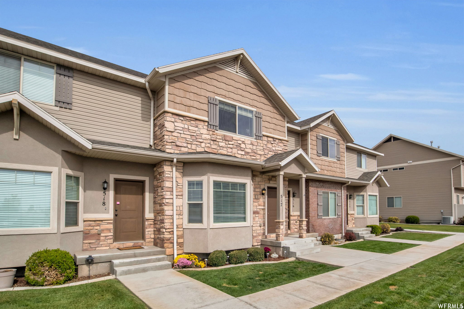 This beautifully designed townhome stands out from the rest with its open-concept floor plan, soaring vaulted ceilings, and abundant natural light throughout. The spacious kitchen features stunning granite countertops and the perfect setup for entertaining family and friends. Downstairs, you'll find an impressive basement complete with a large family room, full bathroom, and a fourth bedroom. Offering plenty of space for guests, hobbies, or relaxing nights in. Homes in this peaceful, welcoming community rarely become available, making this one you won't want to miss!