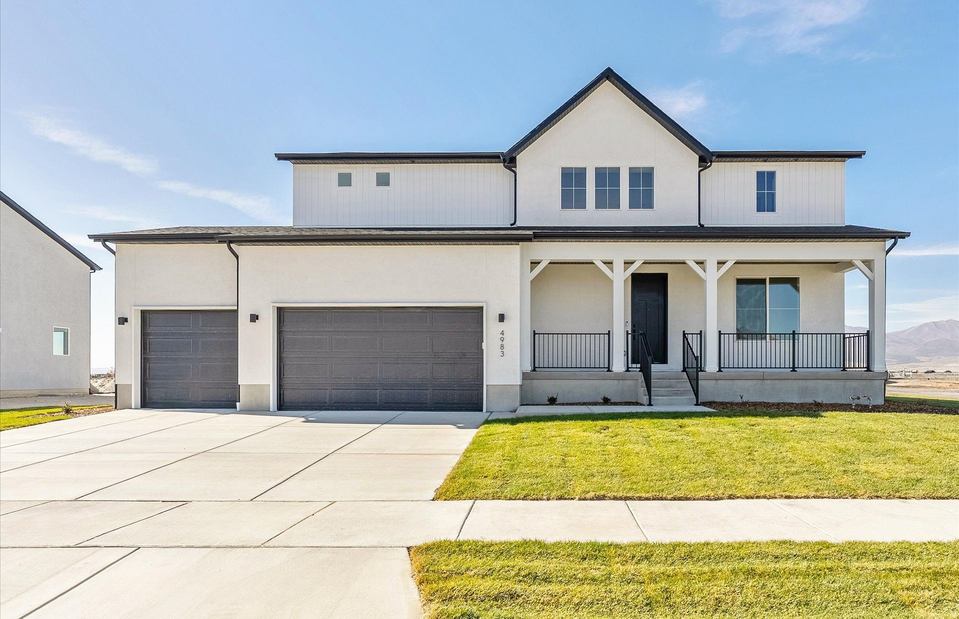 OPEN HOUSE this Saturday, February 14 from 10:30-4:00 on this Completed Home! Includes a 3% Closing Costs Incentive!  2 story, 4 bedroom beautiful new home on 1/4 Acre Lot. This thoughtfully designed home features a 3-car garage, soaring ceilings in the family room that create an open to above atmosphere. Upgraded cabinets with quartz countertops throughout.  The modern kitchen is equipped with stainless steel gas range stove, dishwasher and microwave. Island seating and a separate space for an office off the kitchen. Large office/flex room with French Doors on main floor. Mud room with built in bench. Large spacious laundry room next to upstairs bedrooms. The owner's suite offers a spacious walk-in shower, double sink vanity, and a spacious walk-in closet. Enjoy the beautifully landscaped front and side yard, ready for you to enjoy from day one.