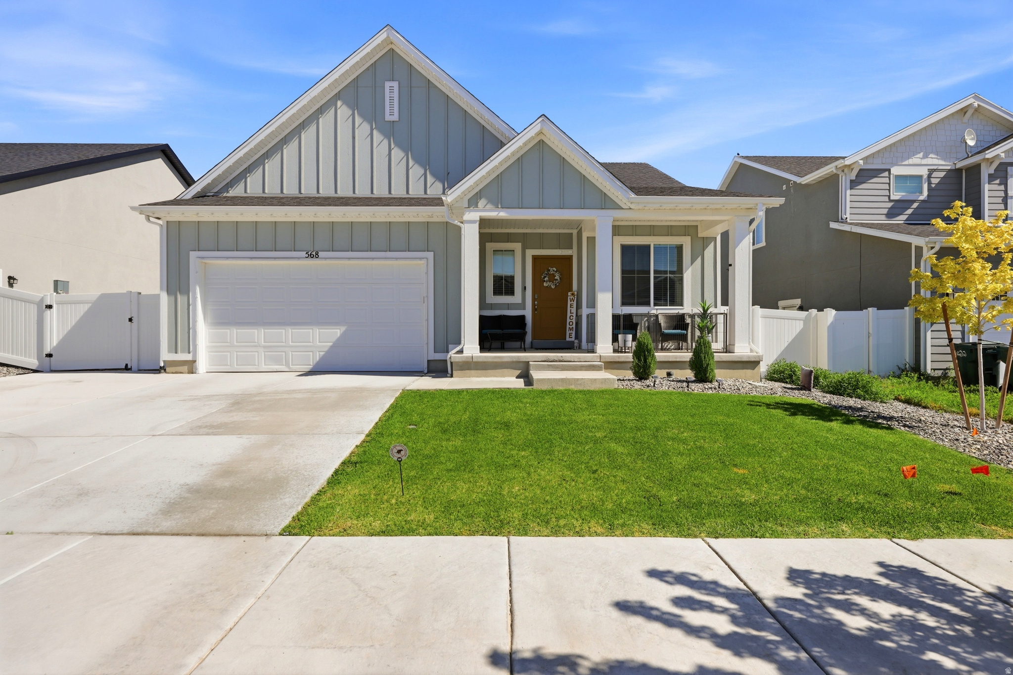 Nestled in a peaceful Tooele neighborhood, this charming 3-bedroom, 2-bathroom home offers comfort, style, and convenience. The open-concept living area features beautiful hardwood floors and large windows that flood the space with natural light, creating a warm and inviting atmosphere. Enjoy fully completed front and back landscaping, along with a fenced backyard perfect for relaxing, entertaining, or pets. This home combines modern living with a quiet neighborhood feel - a must-see!