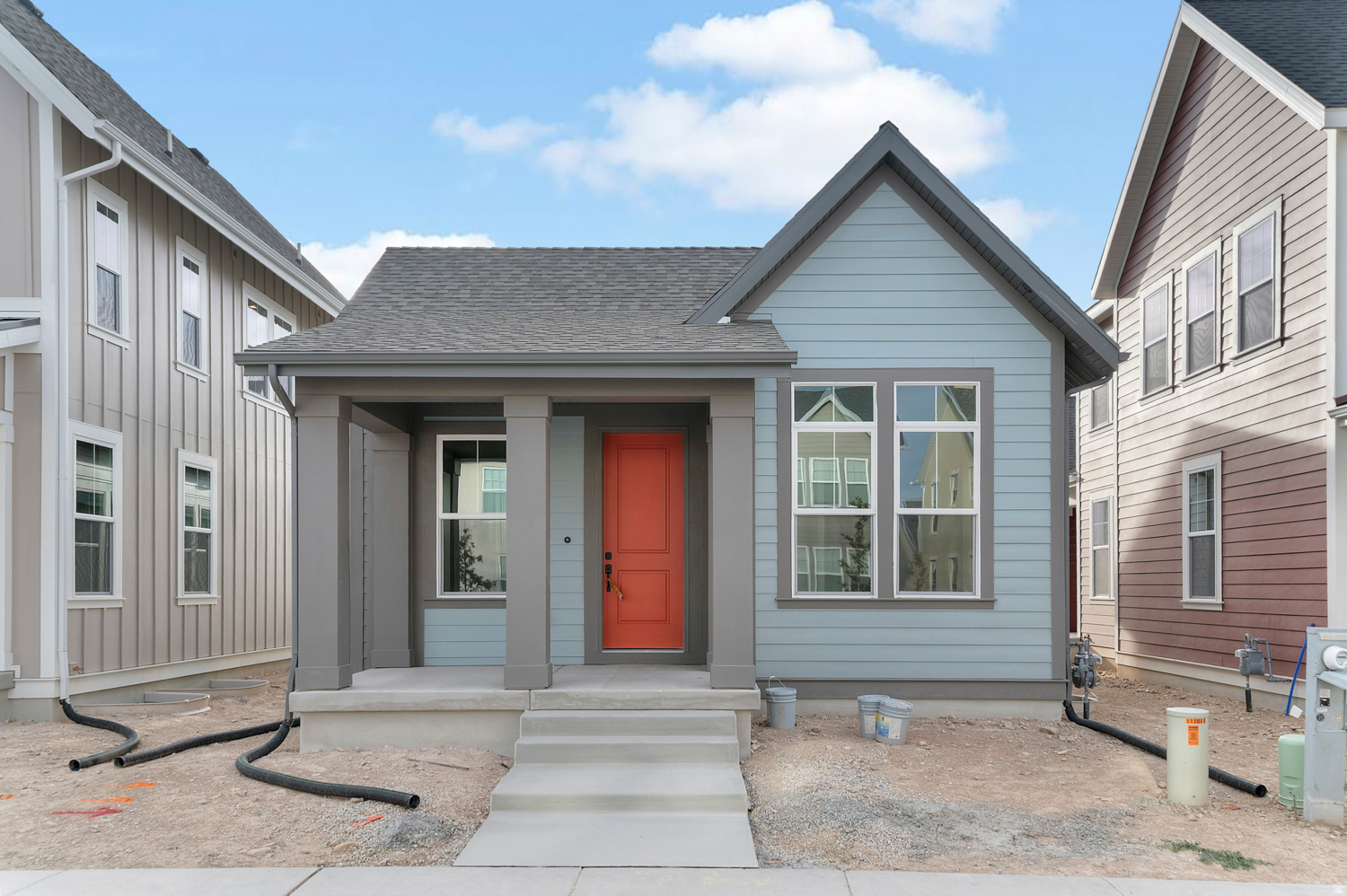 Brand new gorgeous Baxter Victorian in a great Daybreak community! This home blends classic style with modern convenience highlighting a modern kitchen that is beautifully designed with cotton maple cabinets, quartz countertops, a tile backsplash, and platinum gas appliances, creating the perfect space for cooking and entertaining. Flooring throughout includes a combination of laminate hardwood, tile, and carpet, providing both warmth and durability. This home comes equipped with energy-efficient options, a tankless water heater, and Christmas light outlets for added convenience. Interior details include two-tone paint and Craftsman base & casing for a refined finish. The owner's bathroom features cultured marble shower surrounds and black matte hardware, offering a touch of elegance and relaxation. This home offers the perfect balance of traditional character and modern upgrades for the pickiest buyers needs!