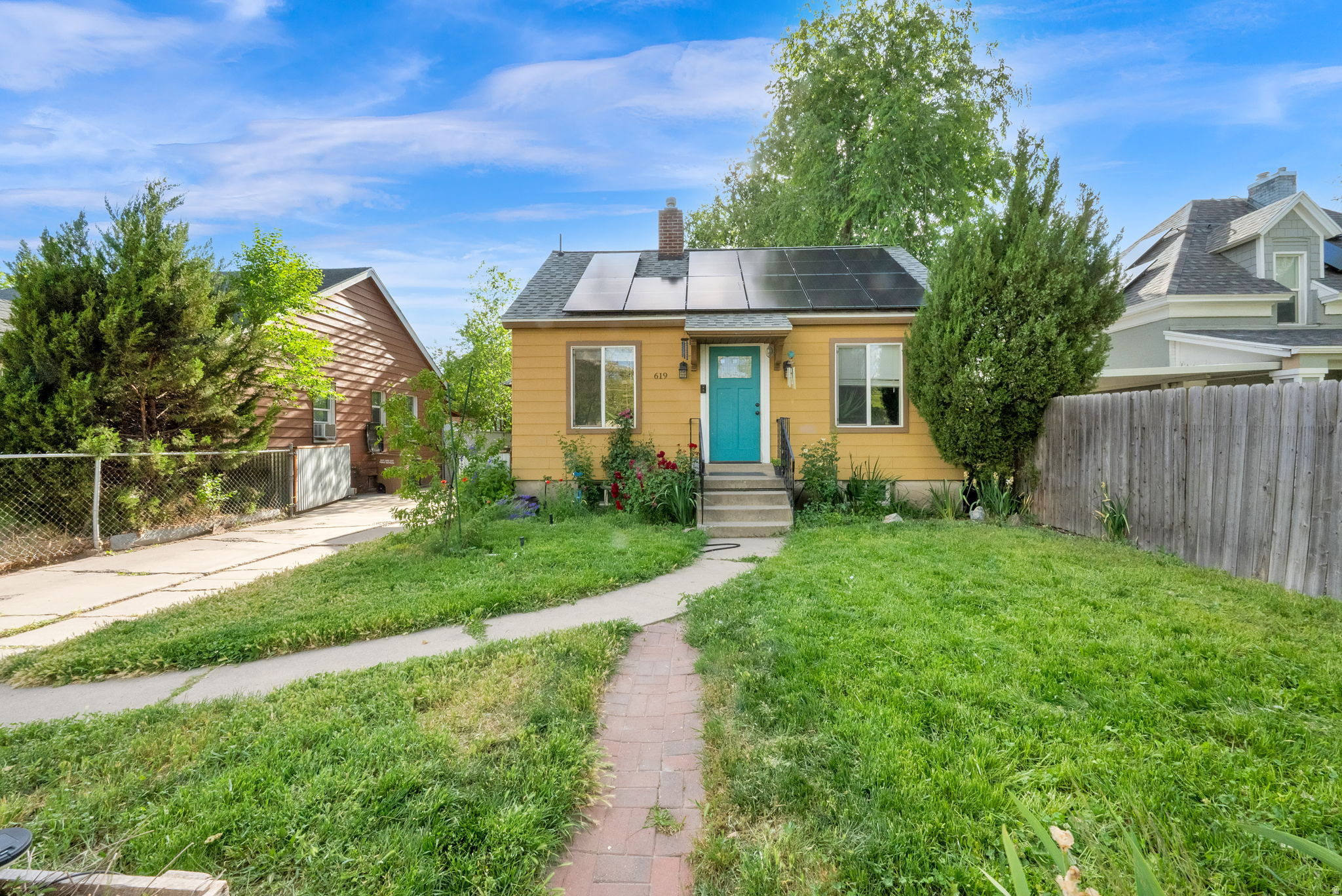 Charming Salt Lake City home with a backyard designed to enjoy! The outdoor space features a gazebo, fresh herbs in the garden boxes, established perennials, fruit trees, and an existing vegetable garden. Additional features include paid-off solar panels and newer windows. Conveniently located near Riverside Park, the Jordan River Parkway Trail, Rose Park amenities, and nearby UTA/TRAX access along North Temple. This very walkable and bikeable location offers quick access to downtown Salt Lake City, the airport, parks, trails, and major commuter routes. A great opportunity with outdoor charm and everyday convenience!
