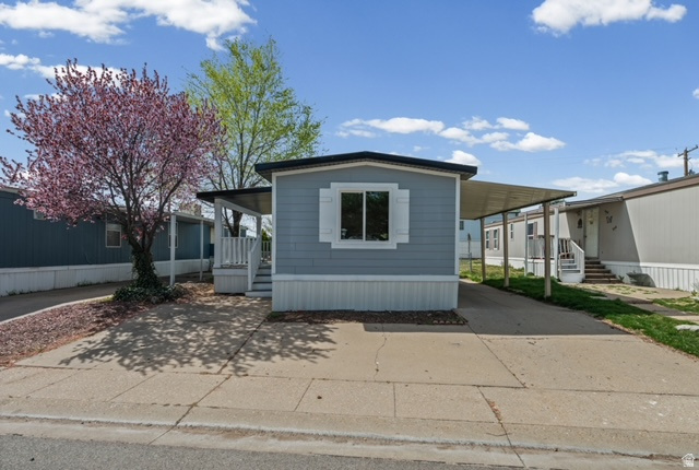 Step into this newly remodeled mobile home in the heart of Layton and envision yourself home! Everything from the kitchen cabinets, appliances, bathrooms, down to the floors are new! This home features 3 bedrooms, 2 bathrooms (one of which is a primary bathroom), and a large kitchen giving you plenty of room to enjoy your new home. The community is clean and quiet with a swimming pool, playgrounds, and plenty of guest parking. Why rent an apartment when this lovely home could be all yours? Come see it today and make it yours!