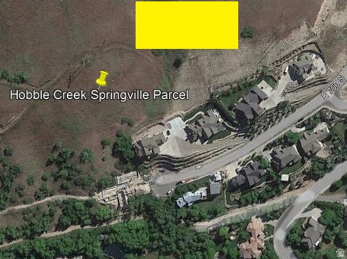 $250K or best offer. (Steep incline) Parcel is 3.757 Acres directly above (NORTH / EAST) of 2 Residential Homes in STONEBURY ESTATES PUD 2513 E 700 S Springville, UT 84663. 2503 E 700 S Springville, UT 84663. Parcel is Located at the mouth of Hobble Creek Canyon. One mile from Hobble Creek golf course, camping up the canyon, and near a 360-acre park for winter activities. Buildable?  Unknown?  Contact Springville City Planner. Springville Planning & Zoning  Springville Civic Center.  This parcel is not part of Stonebury.