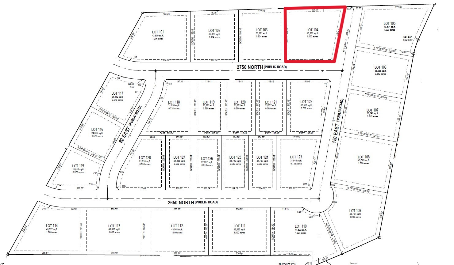 CEDAR RIDGE ESTATES - Land